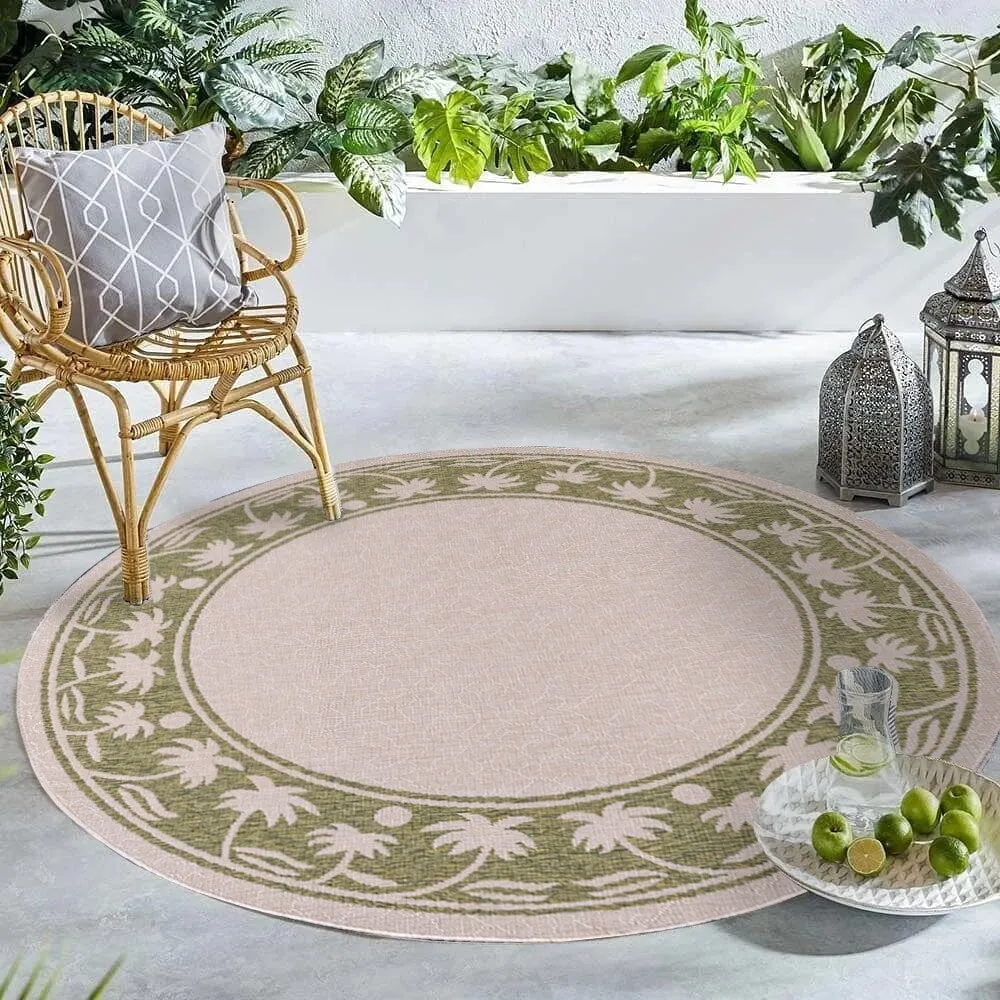 GAD Palms with Tropical Palms Premium Indoor Outdoor Area Rug