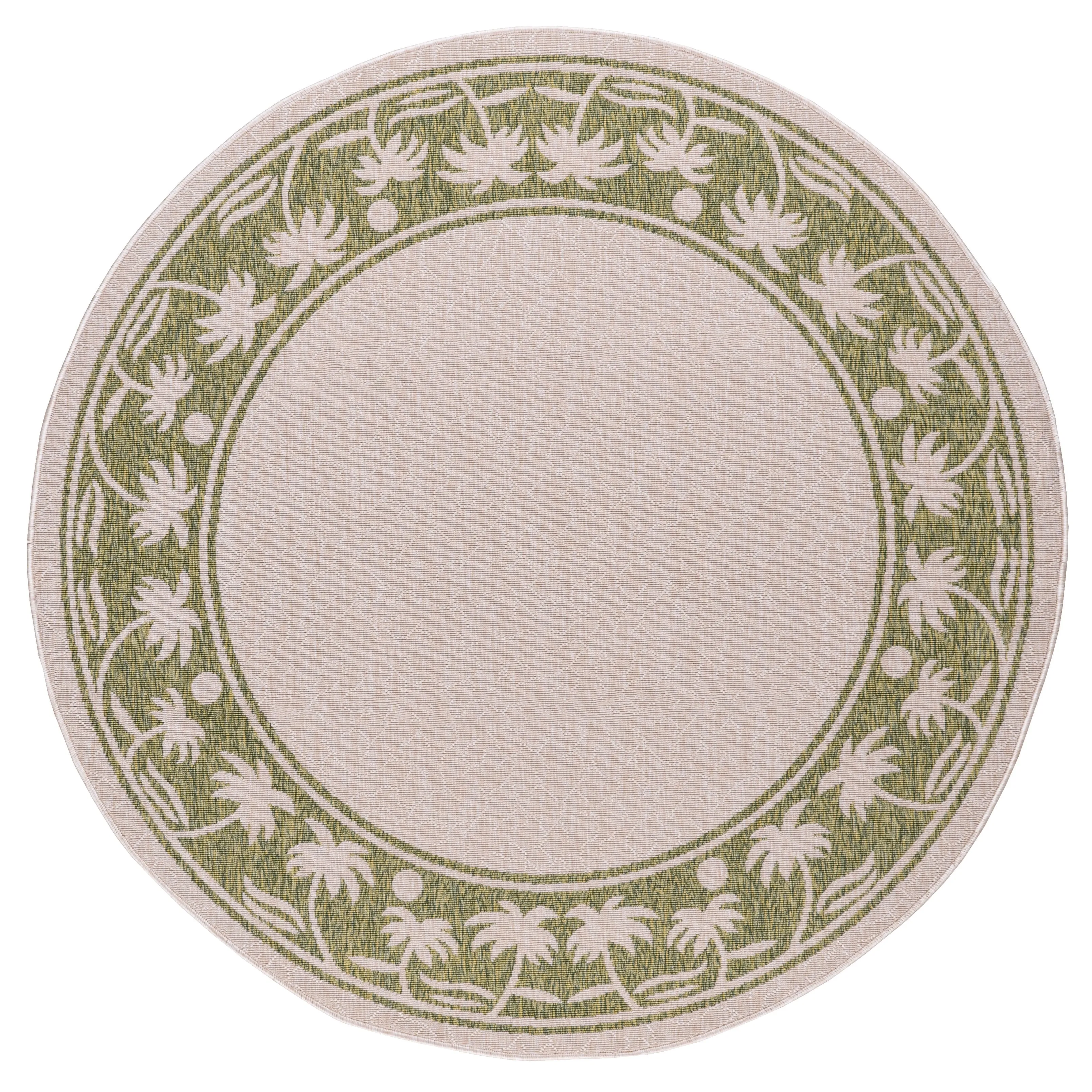 GAD Palms with Tropical Palms Premium Indoor Outdoor Area Rug