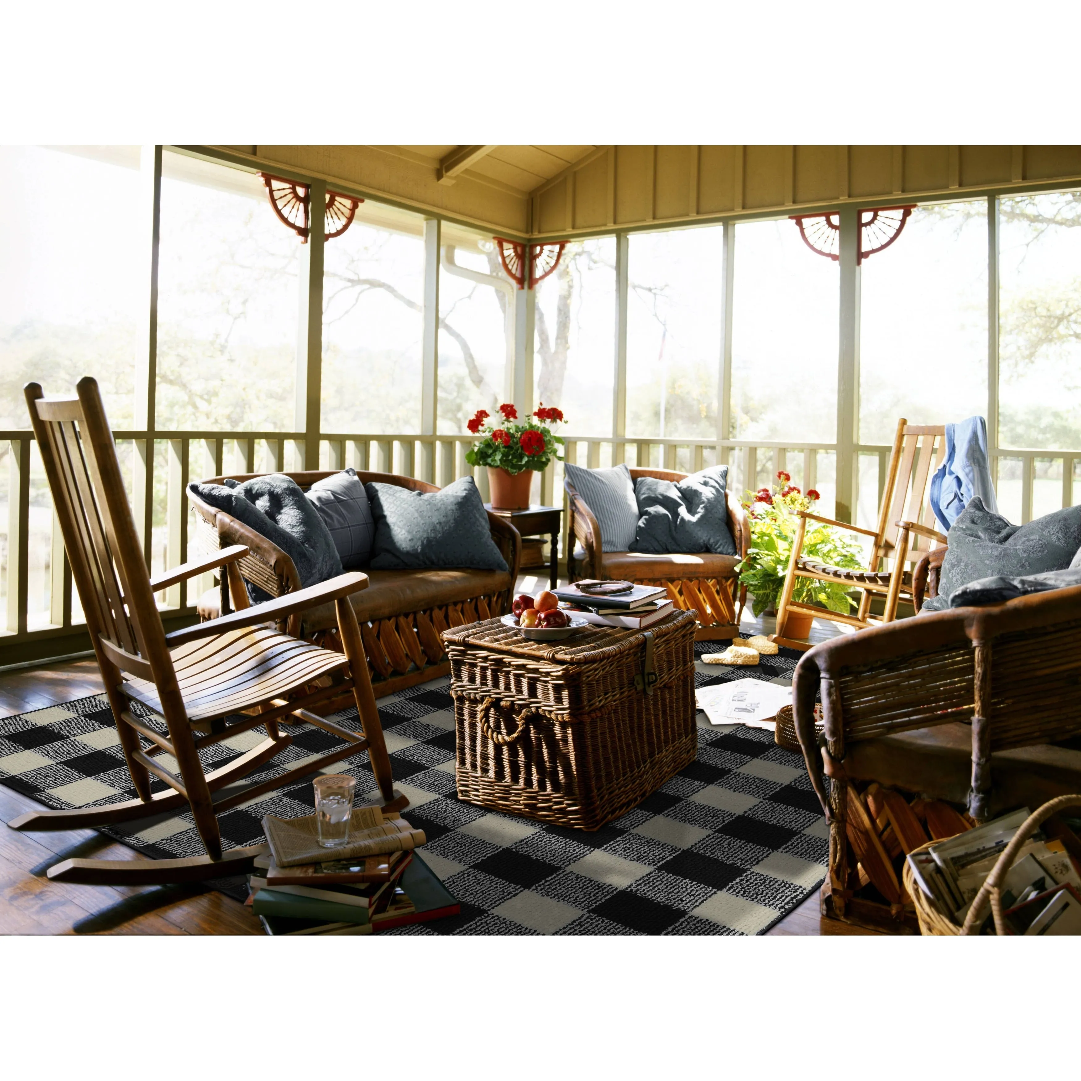 Garland Rug Country Living Polypropylene Indoor Buffalo Plaid Area Rug