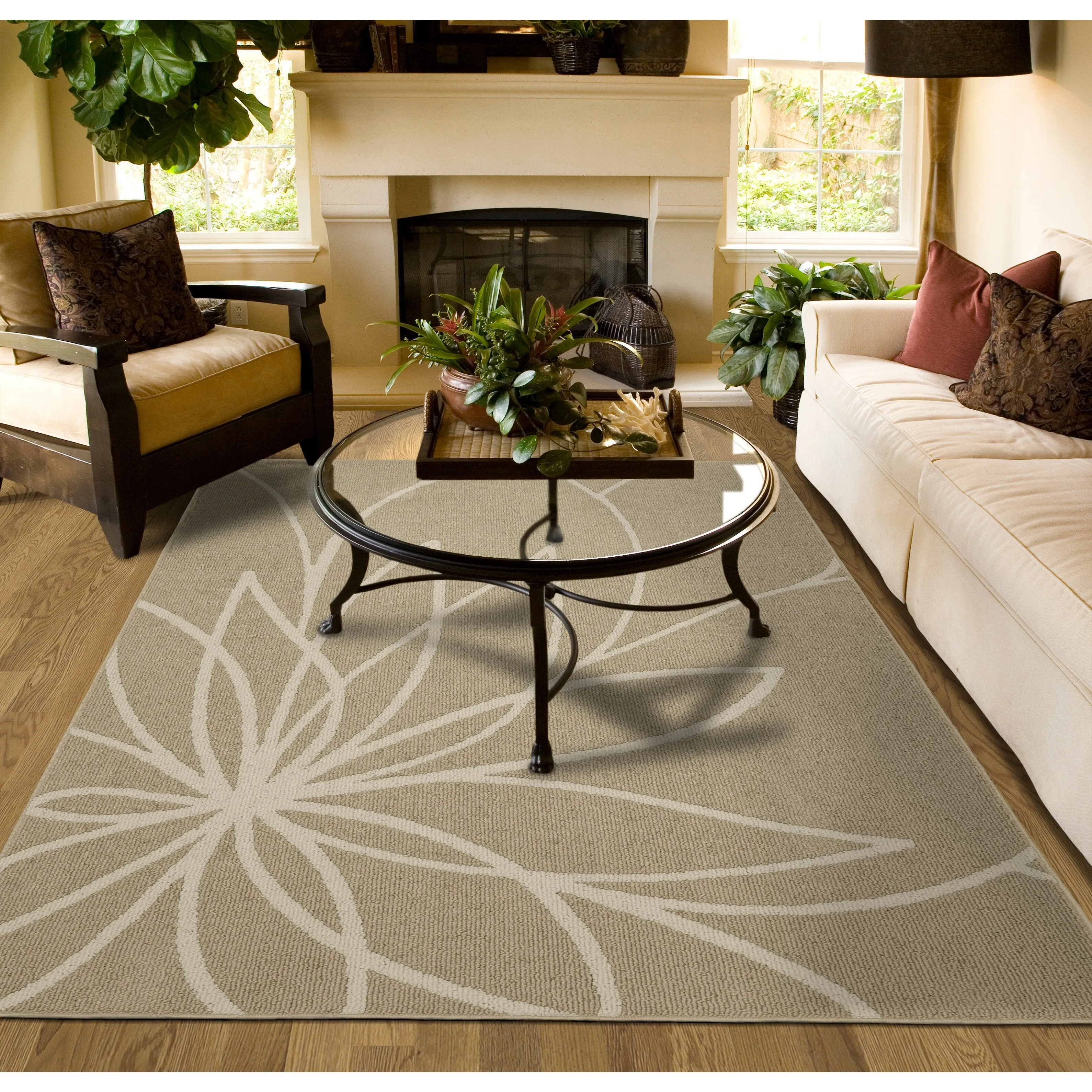 Garland Rug Grand Floral Polypropylene Indoor Area or Accent Rug