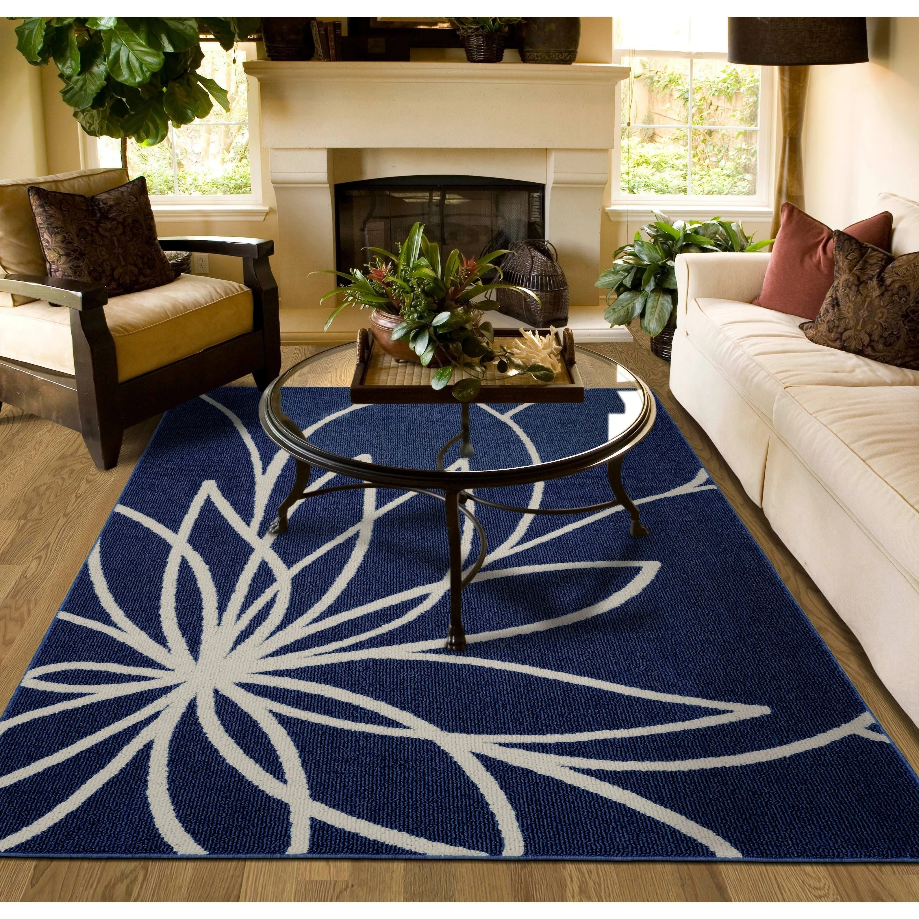 Garland Rug Grand Floral Polypropylene Indoor Area or Accent Rug
