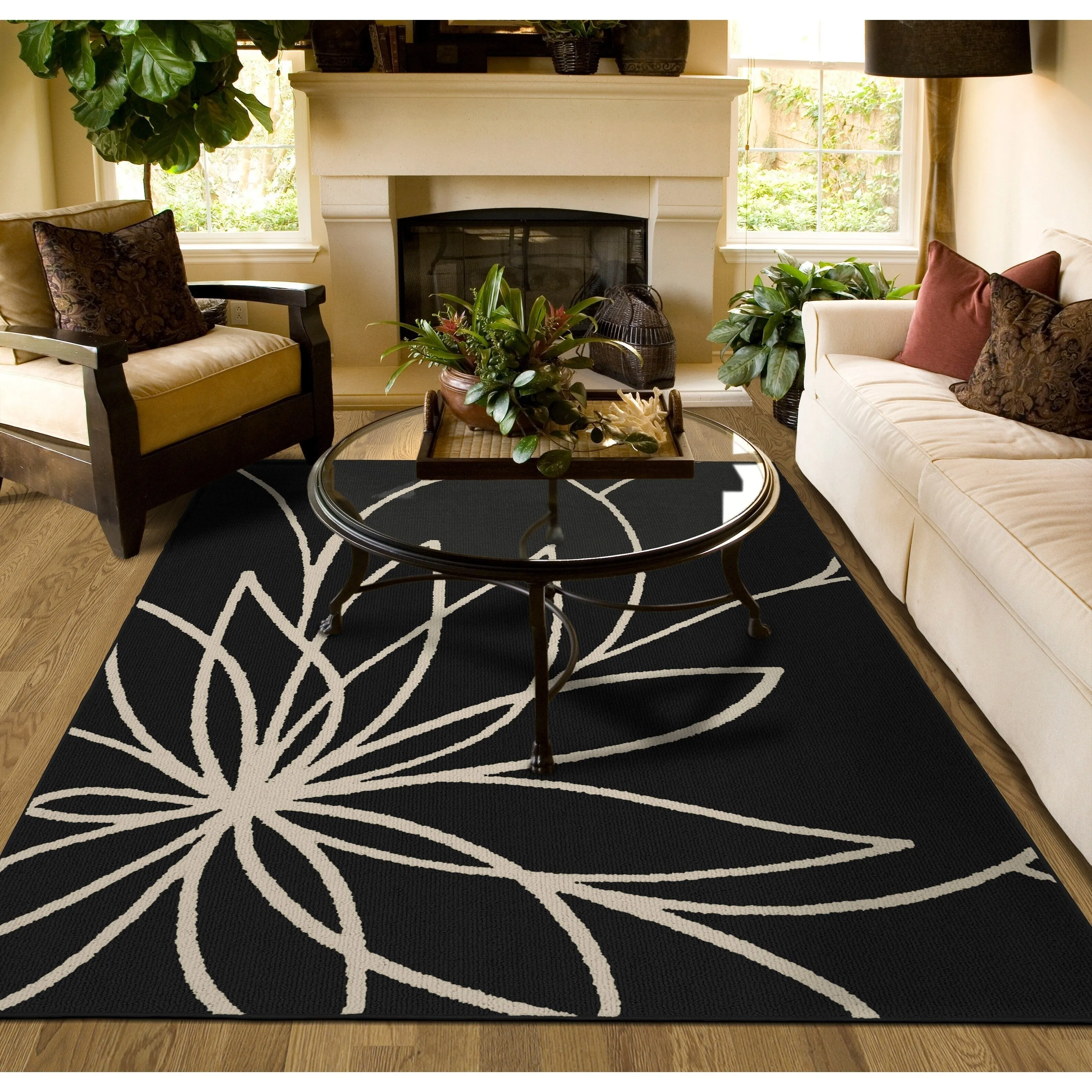 Garland Rug Grand Floral Polypropylene Indoor Area or Accent Rug