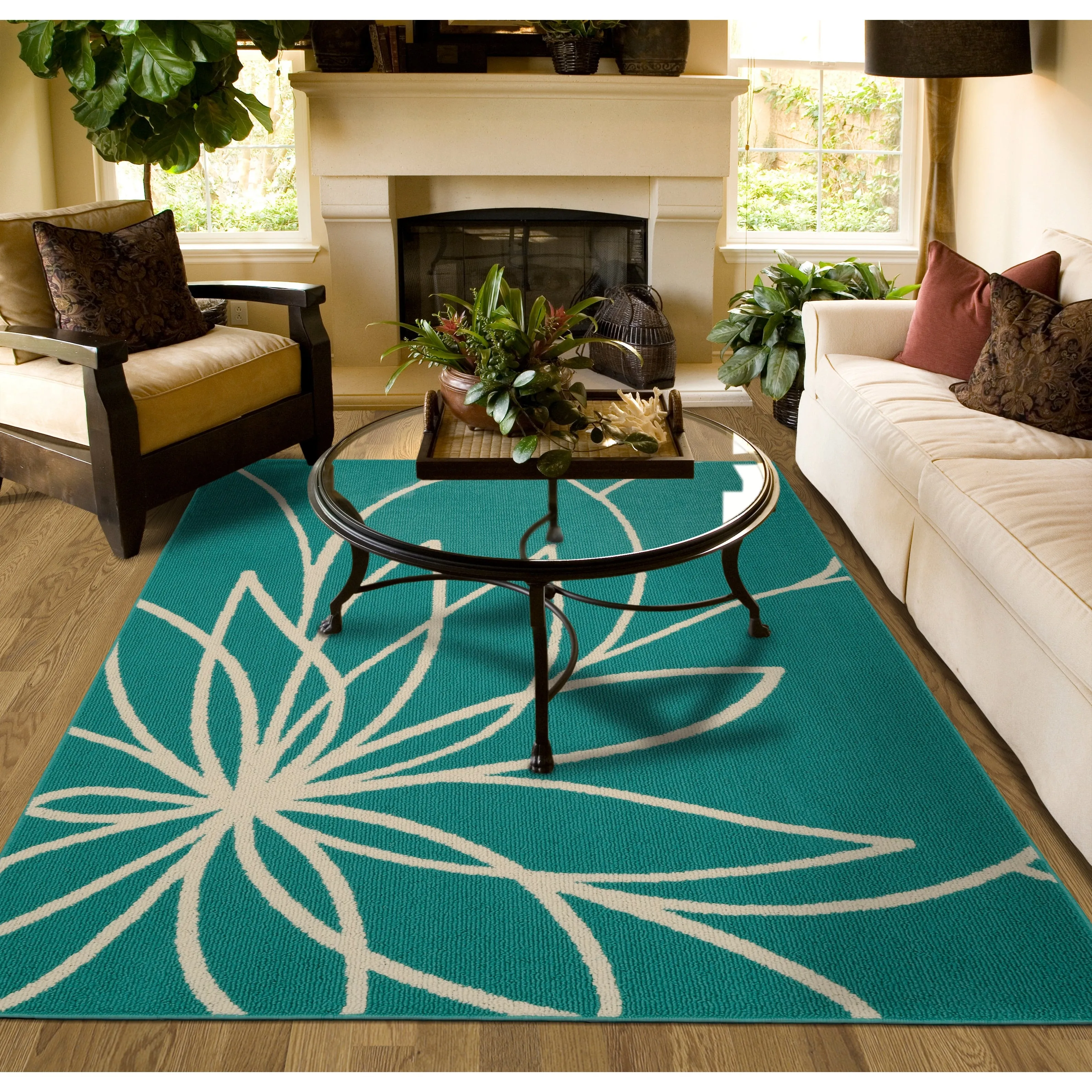 Garland Rug Grand Floral Polypropylene Indoor Area or Accent Rug