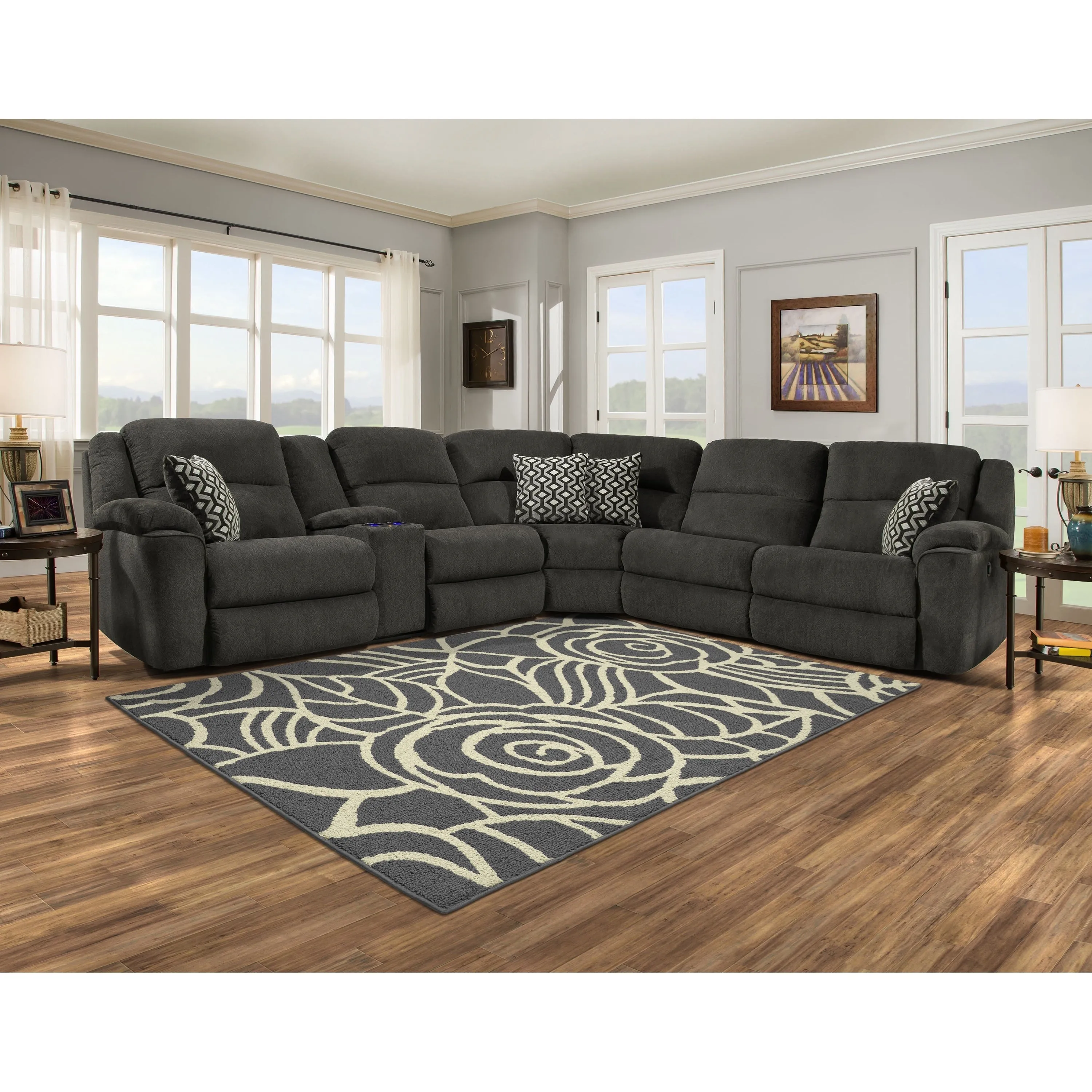Garland Rug Grand Floral Polypropylene Indoor Area or Accent Rug