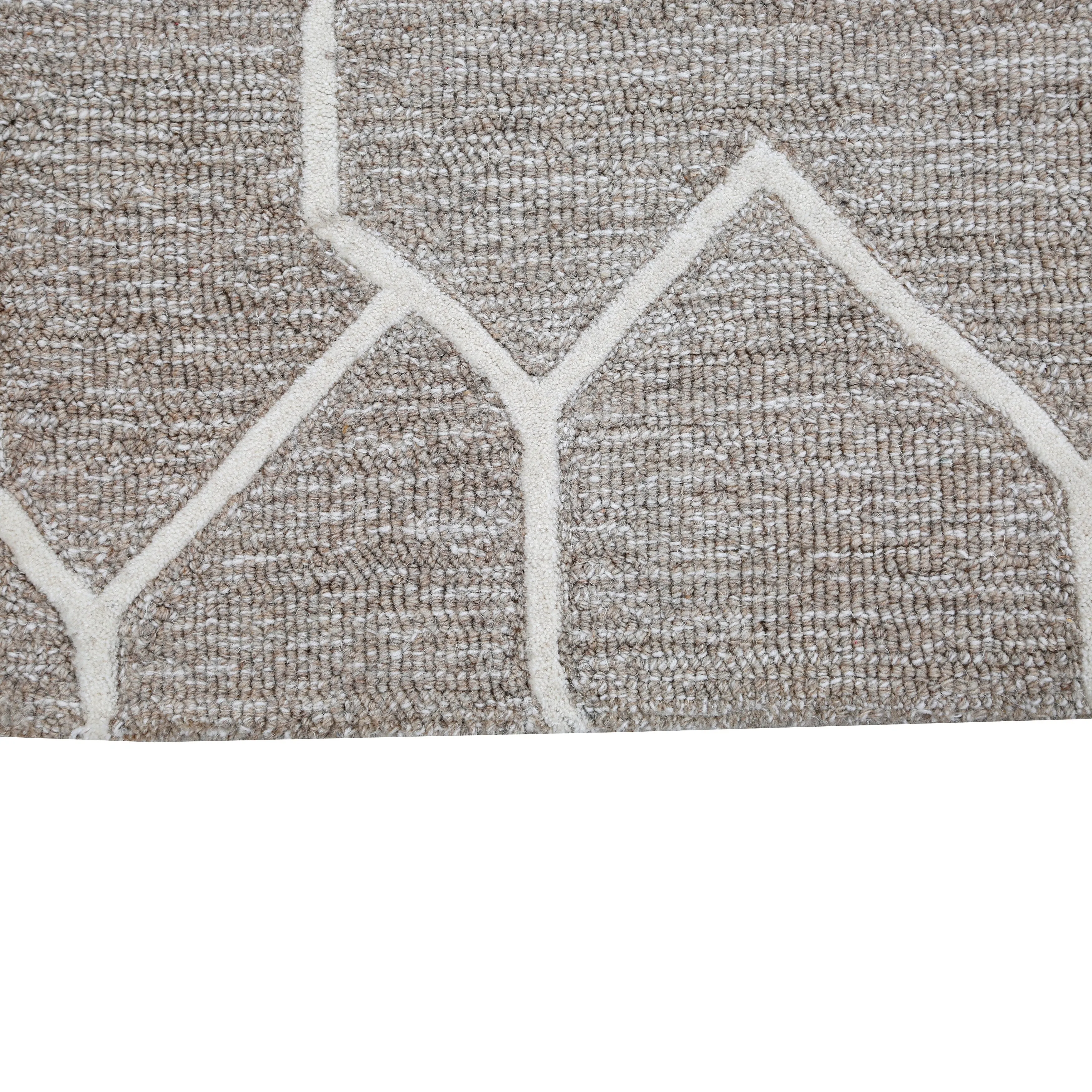 George Towne Living Geo Metro Luxury Handmade Geo Wool Area Rug