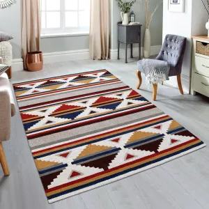 George Towne Living Modern Aztec Luxury Handmade Southwest Flair Wool Area Rug