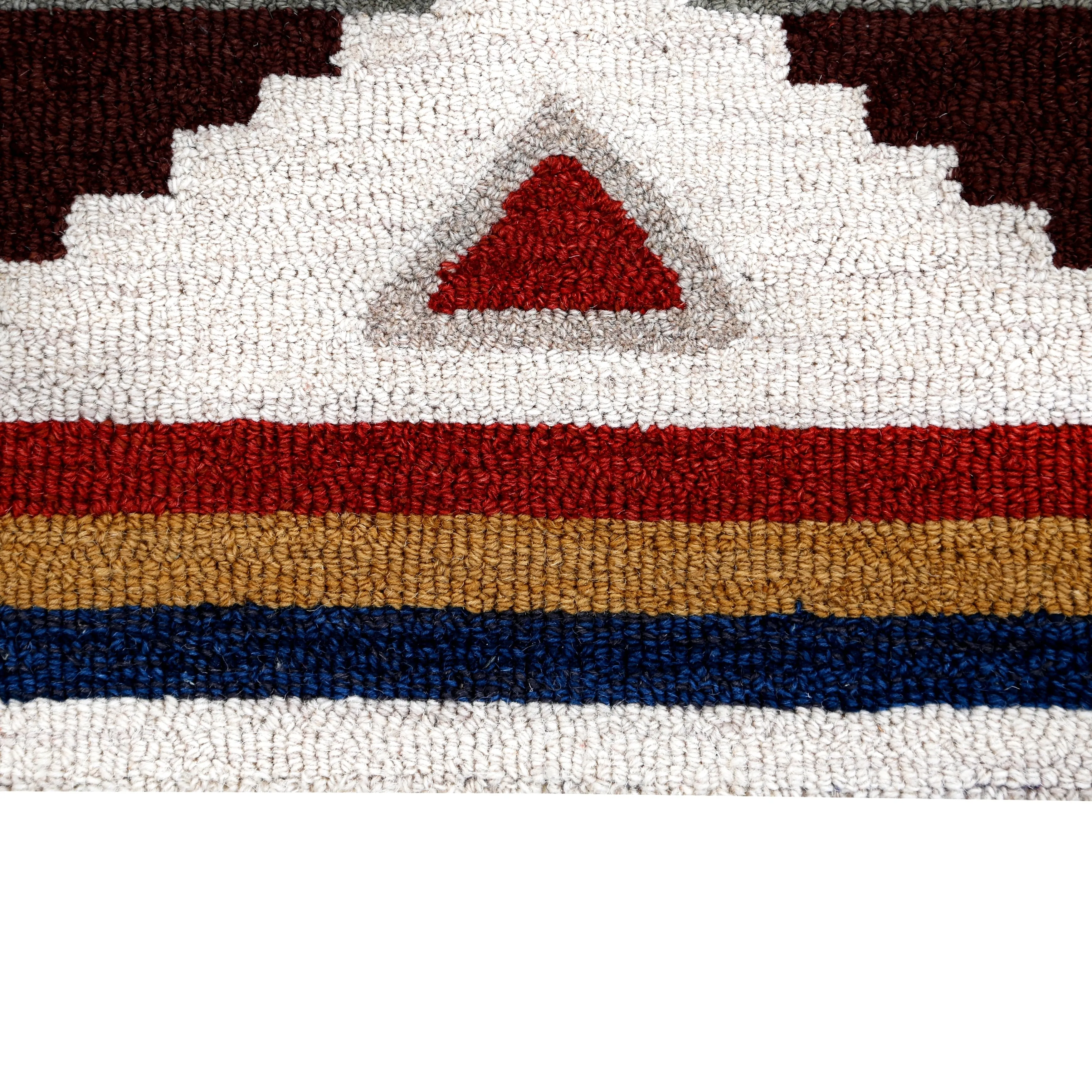 George Towne Living Modern Aztec Luxury Handmade Southwest Flair Wool Area Rug