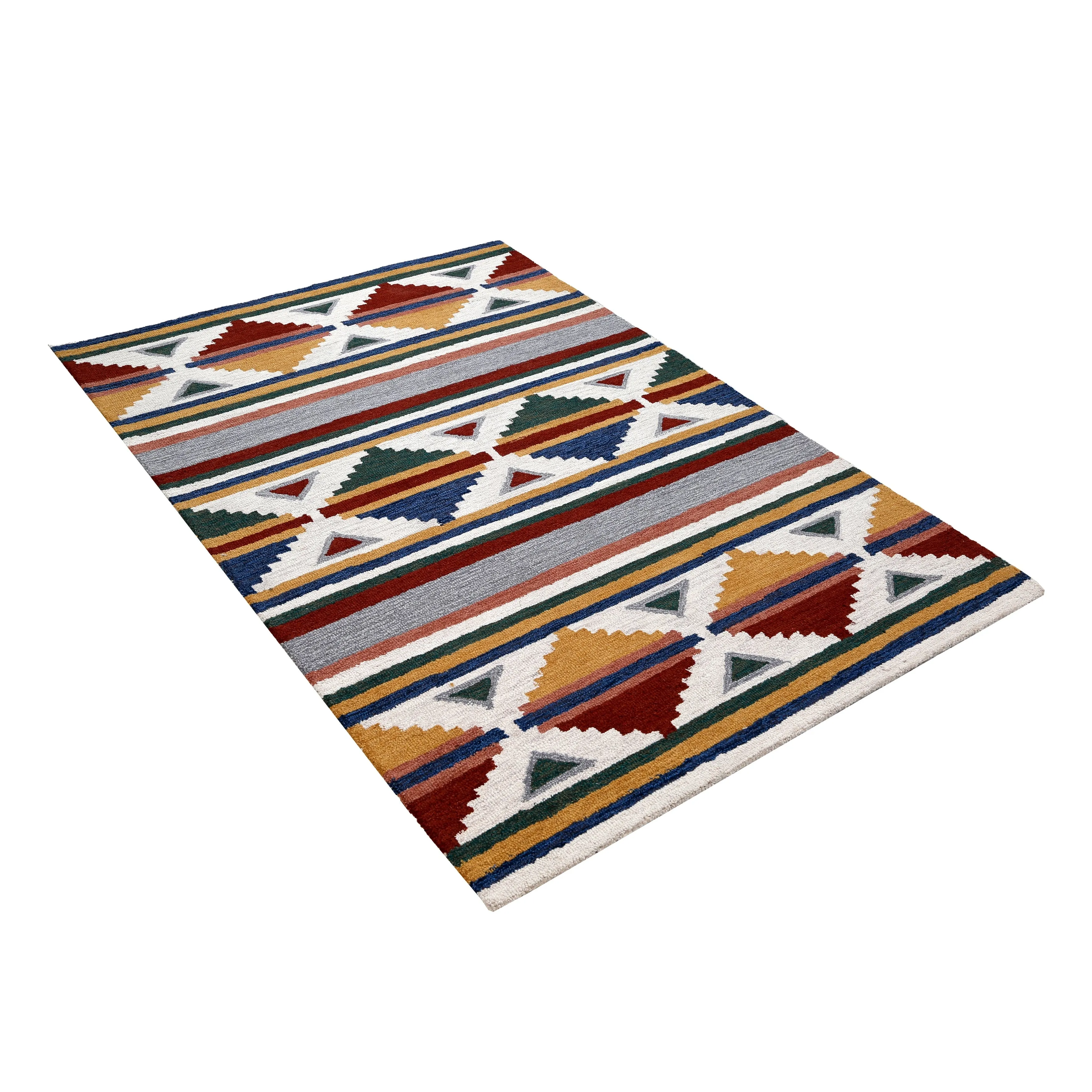 George Towne Living Modern Aztec Luxury Handmade Southwest Flair Wool Area Rug
