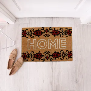 George Towne Living-OVERSIZED-24x36 Outdoor Coir Mat-Welcome Floral - 24x36