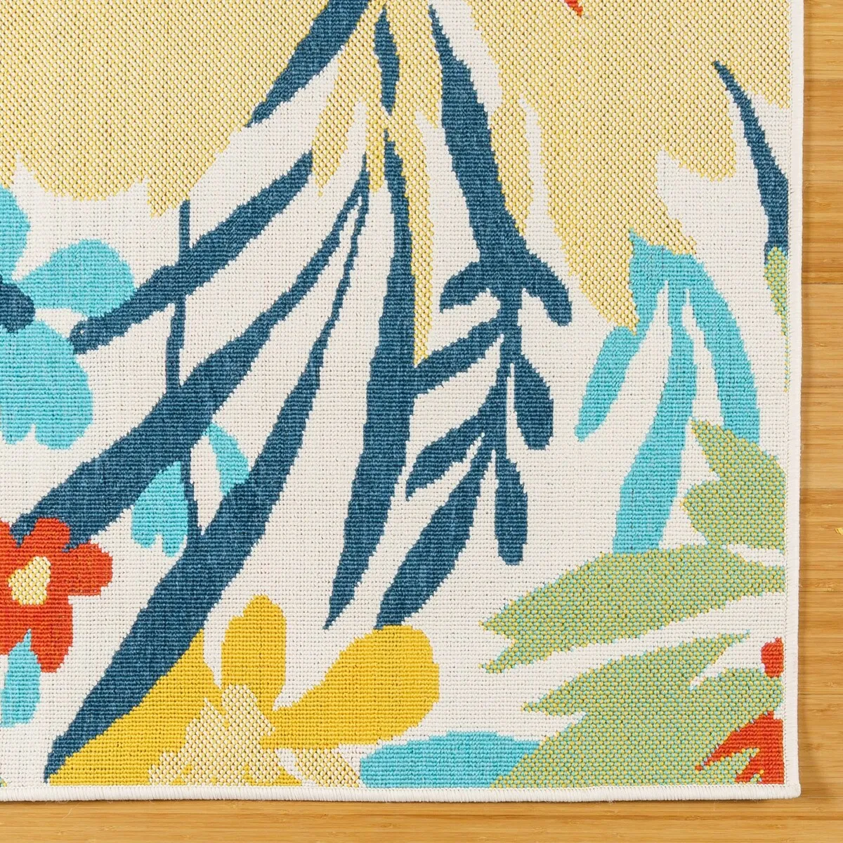 Gertmenian Jona Nelisa Tropical Floral Botanical Indoor/ Flatweave Outdoor Area Rug