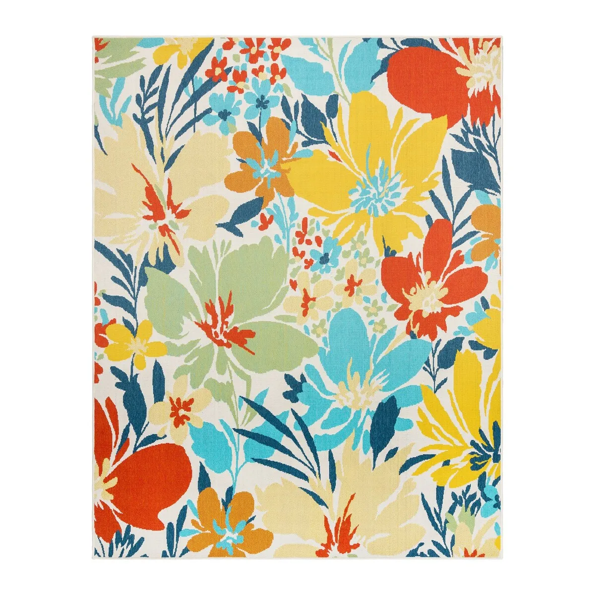 Gertmenian Jona Nelisa Tropical Floral Botanical Indoor/ Flatweave Outdoor Area Rug