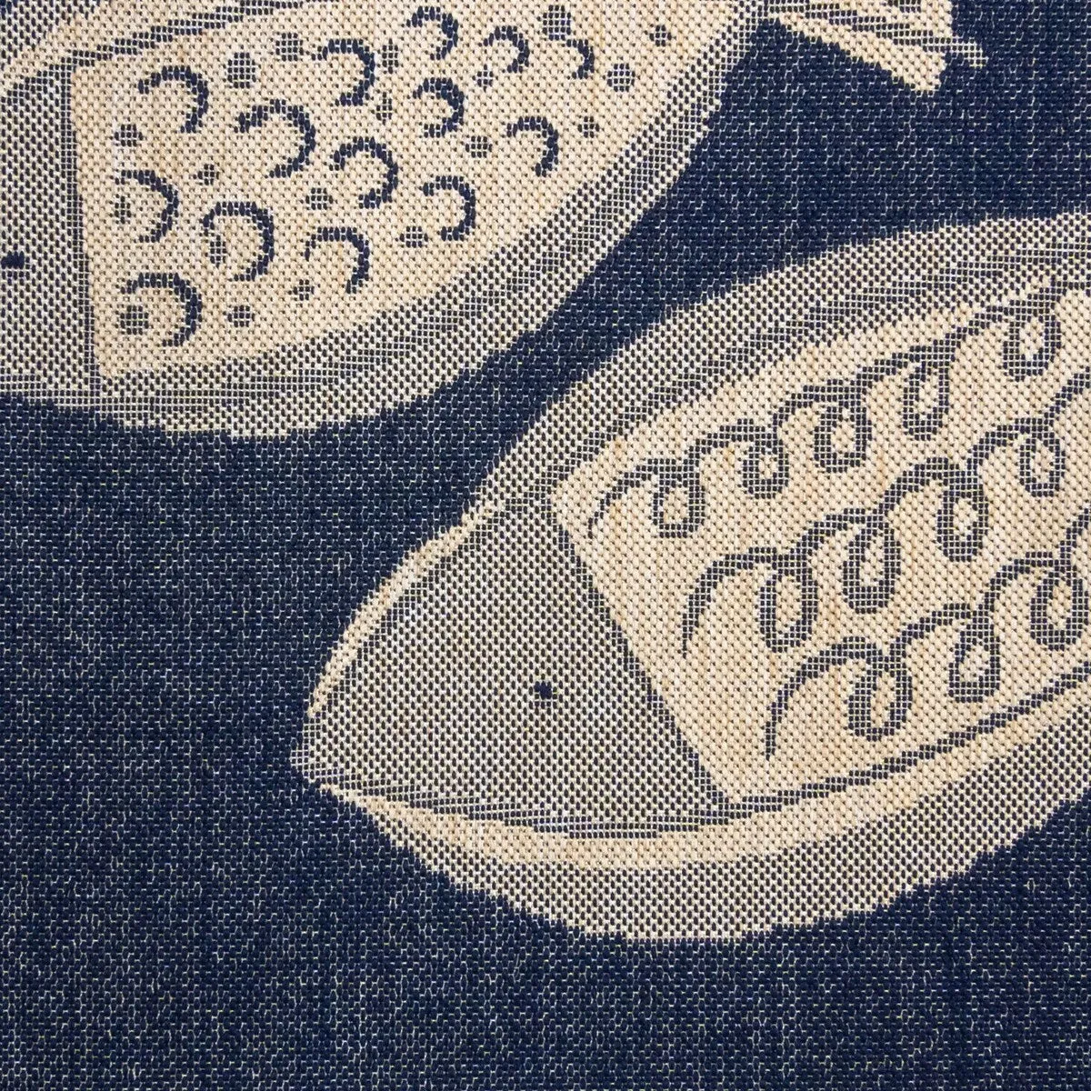 Gertmenian Paseo Loutro Navy Casual Nautical Fish Indoor/ Outdoor Area Rug