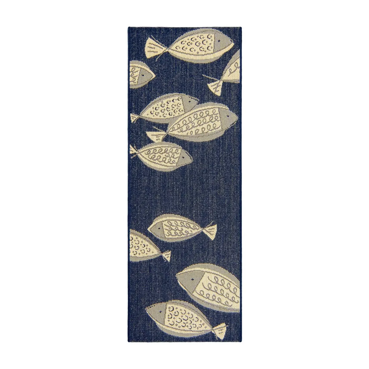 Gertmenian Paseo Loutro Navy Casual Nautical Fish Indoor/ Outdoor Area Rug