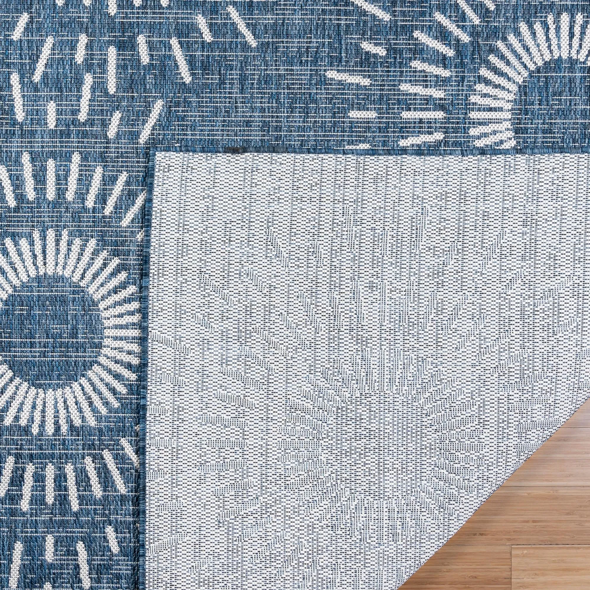 Gertmenian Tropea Tiaret Indoor Outdoor Flatweave Rug. Boho Sunburst Design