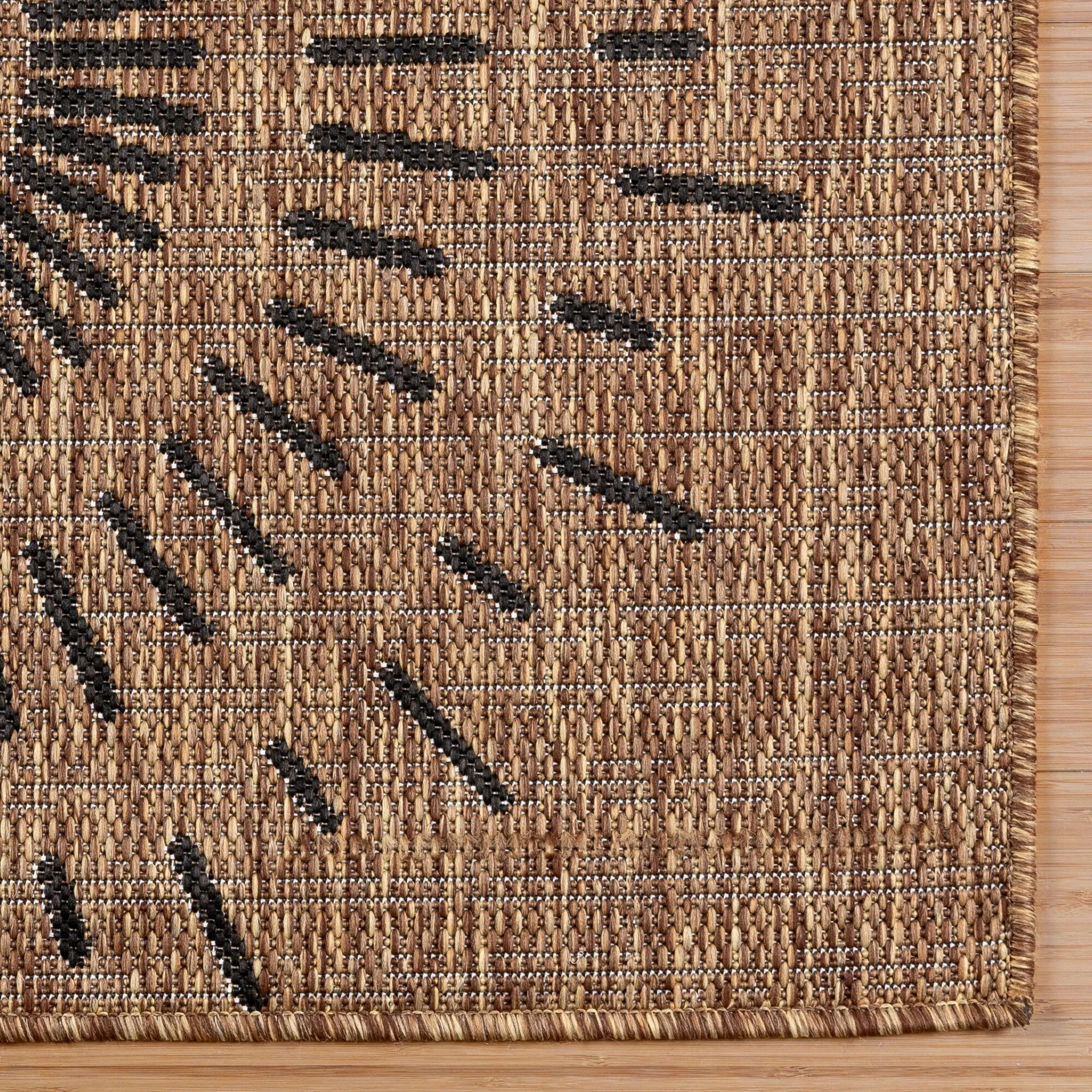 Gertmenian Tropea Tiaret Indoor Outdoor Flatweave Rug. Boho Sunburst Design
