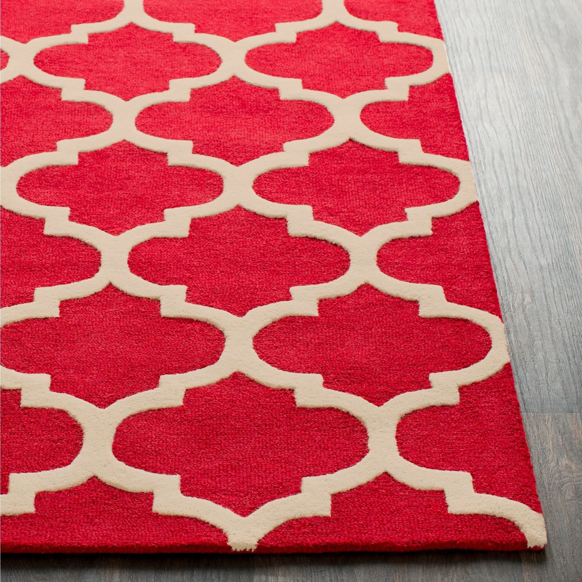 Hand-Tufted Fram Moroccan Trellis Wool Rug