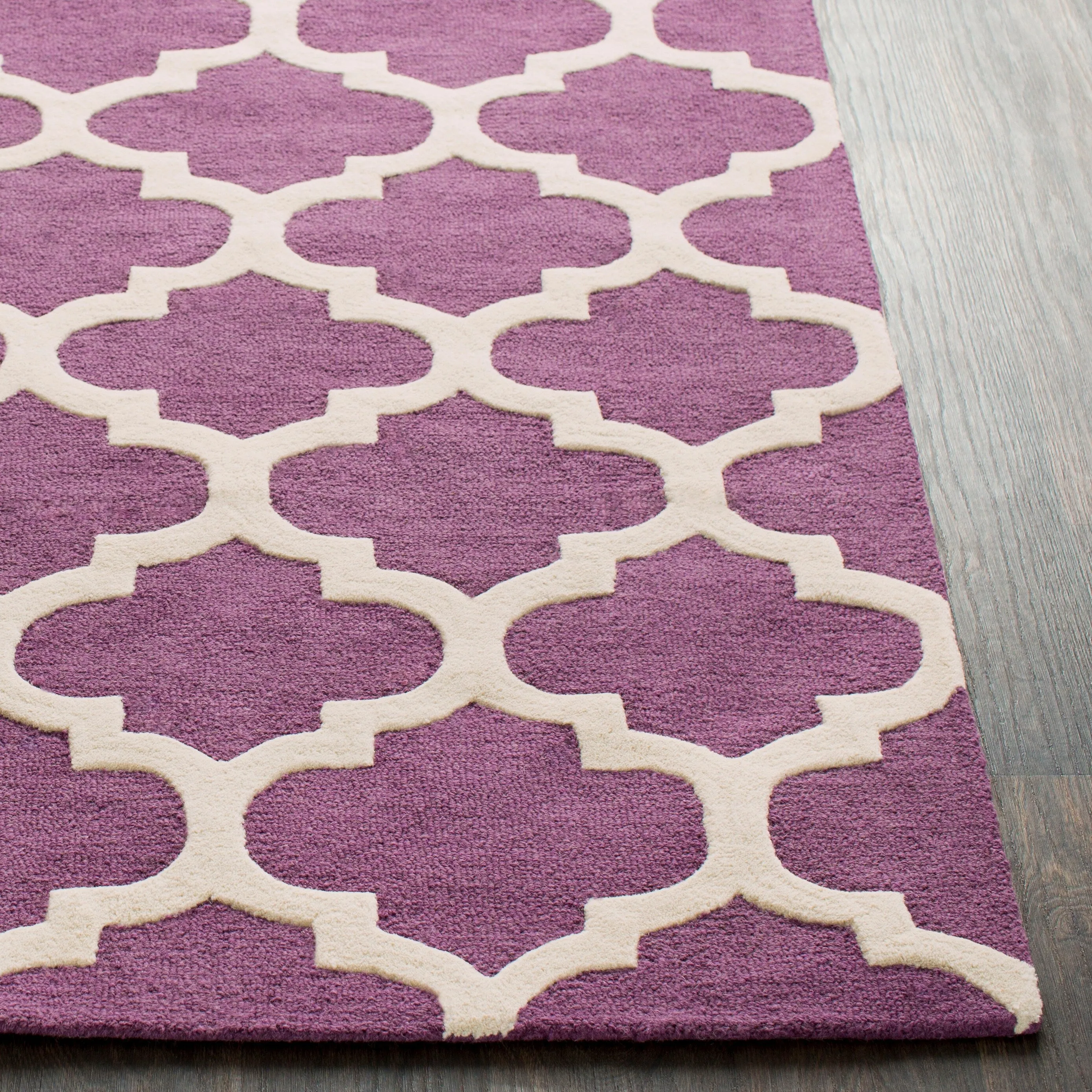 Hand-Tufted Fram Moroccan Trellis Wool Rug
