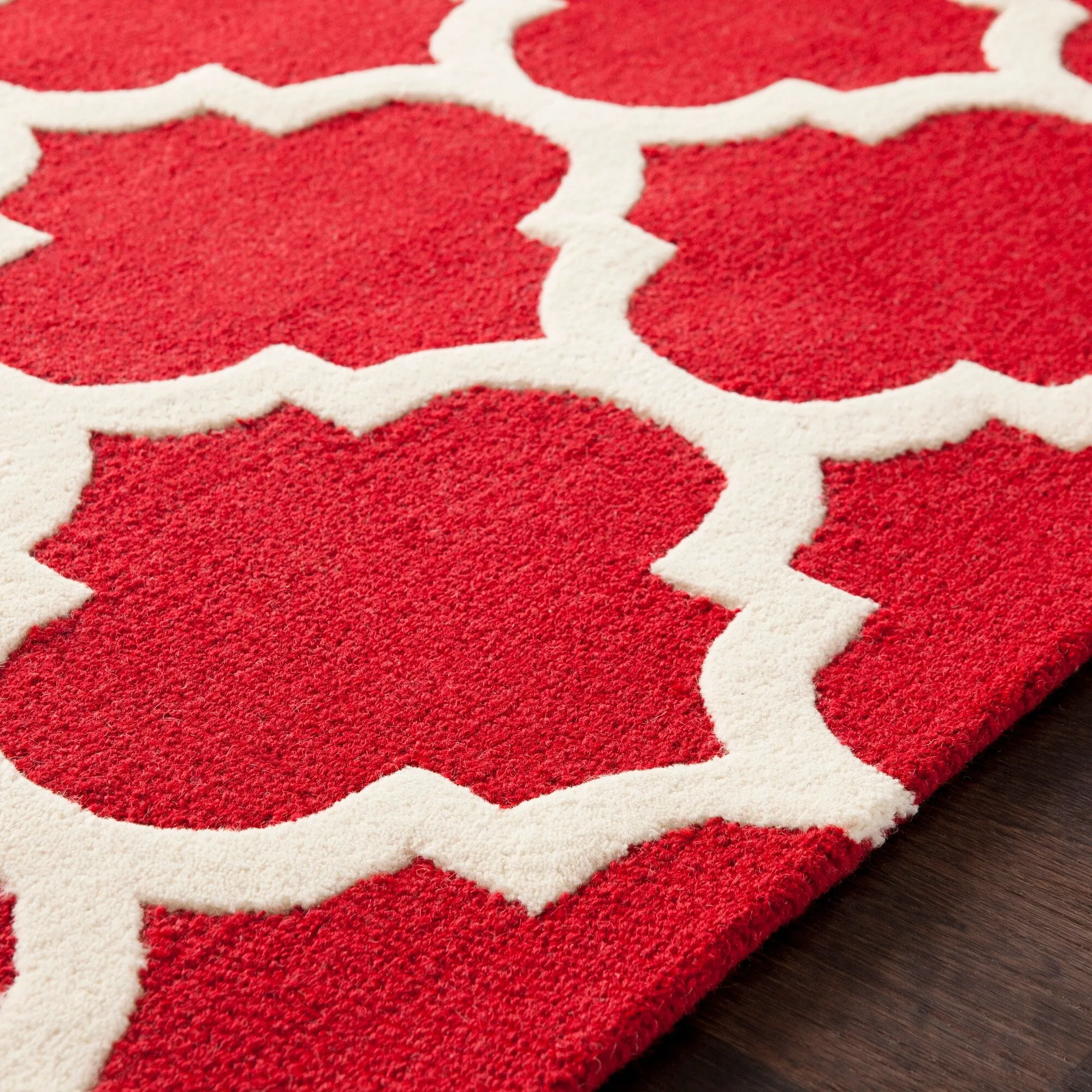 Hand-Tufted Fram Moroccan Trellis Wool Rug