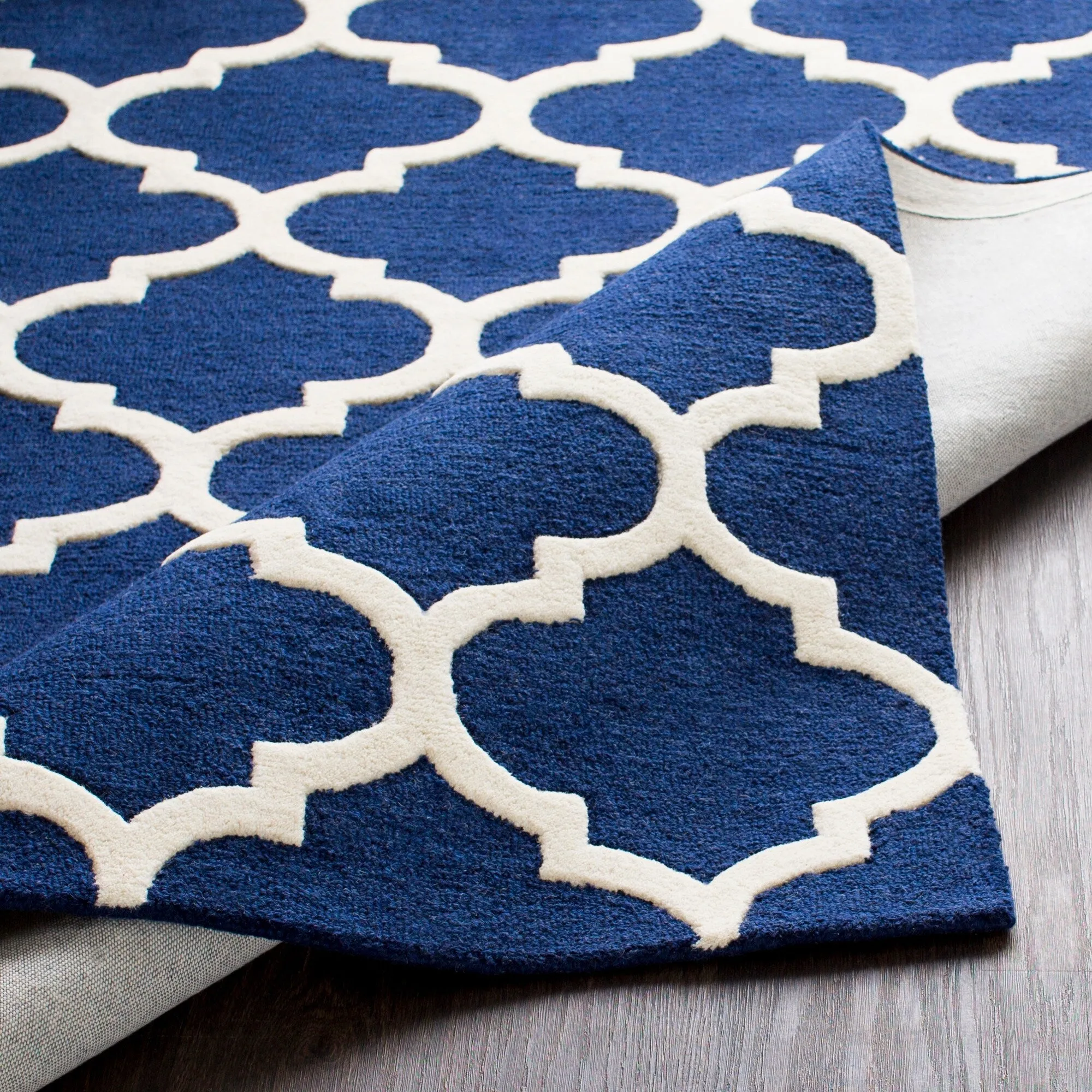 Hand-Tufted Fram Moroccan Trellis Wool Rug