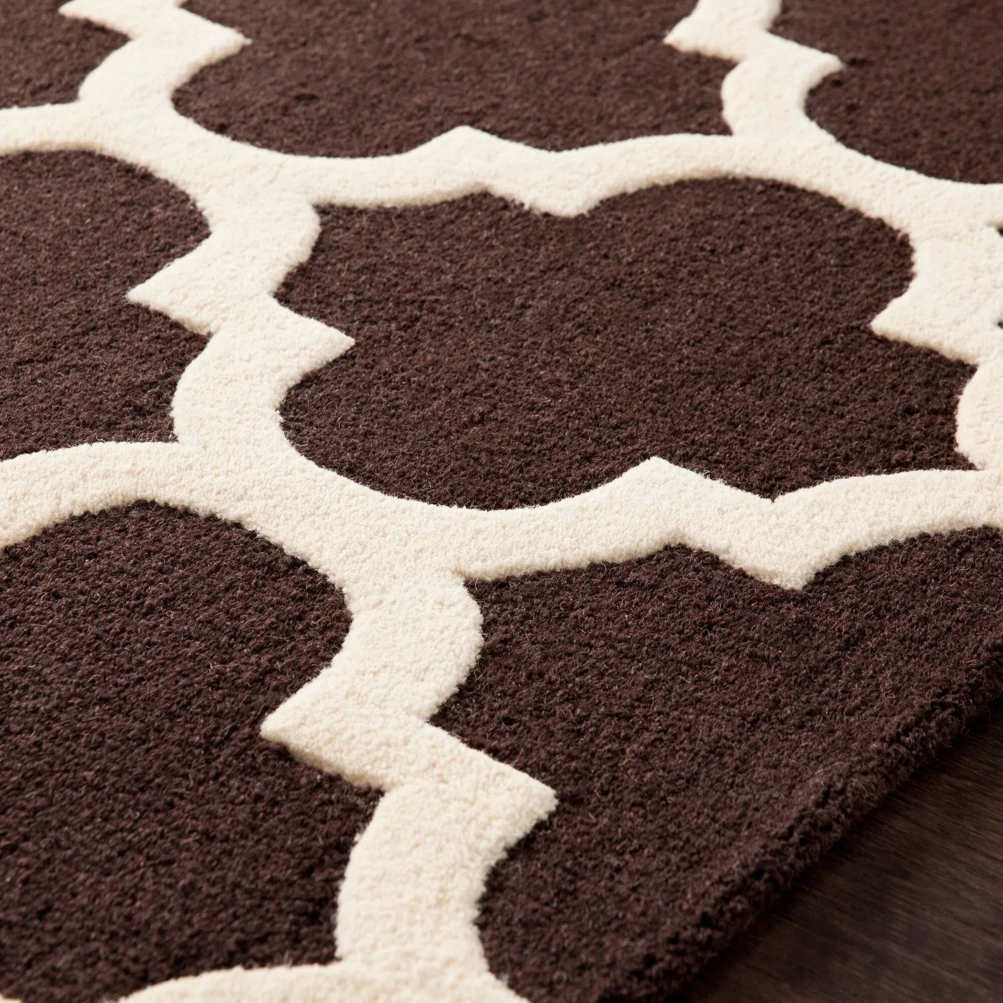 Hand-Tufted Fram Moroccan Trellis Wool Rug