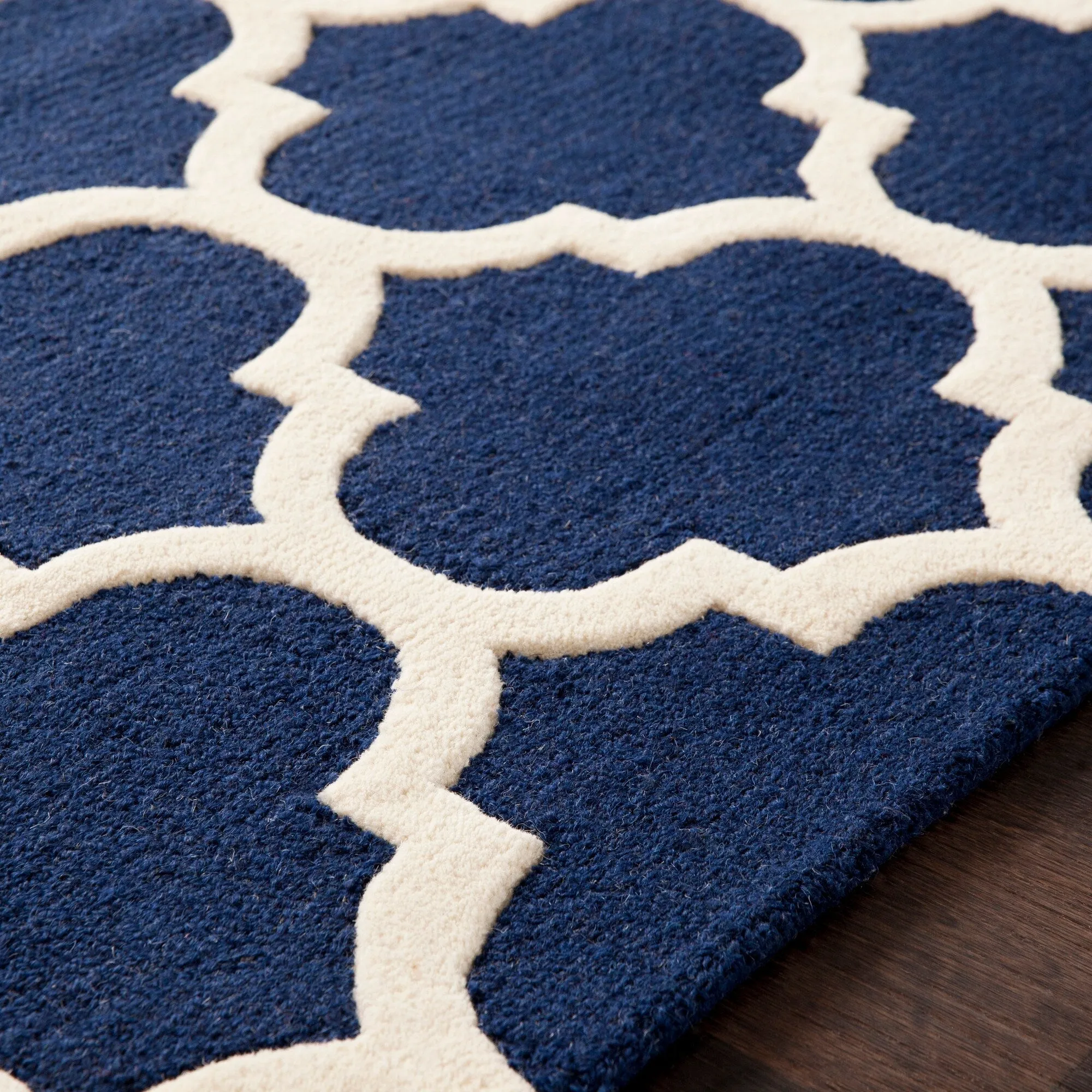 Hand-Tufted Fram Moroccan Trellis Wool Rug