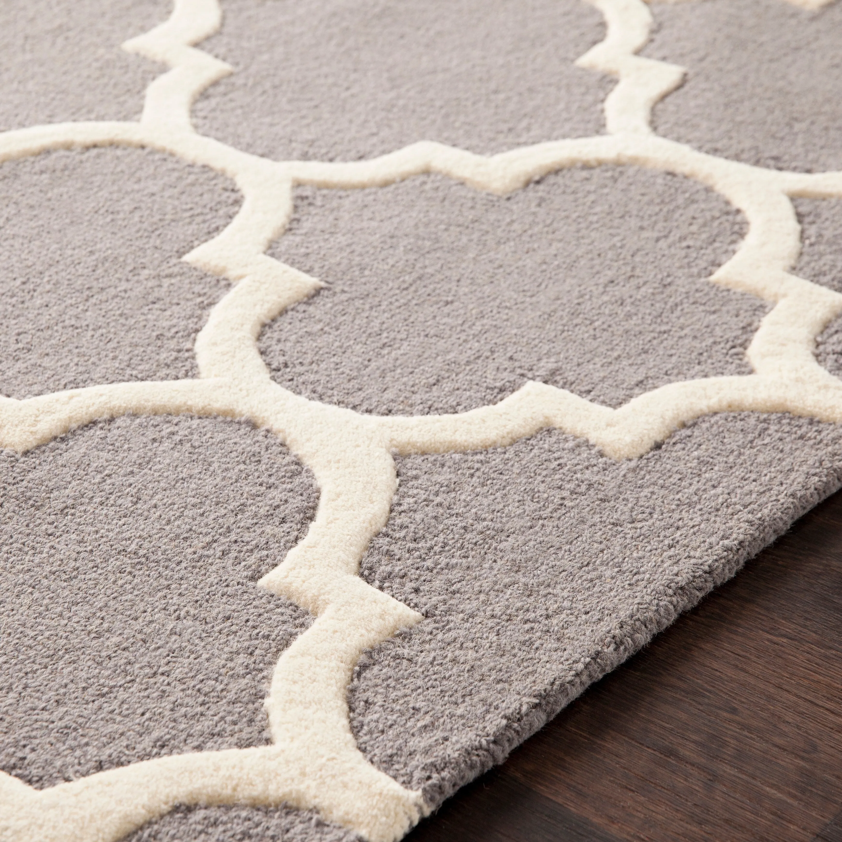 Hand-Tufted Fram Moroccan Trellis Wool Rug