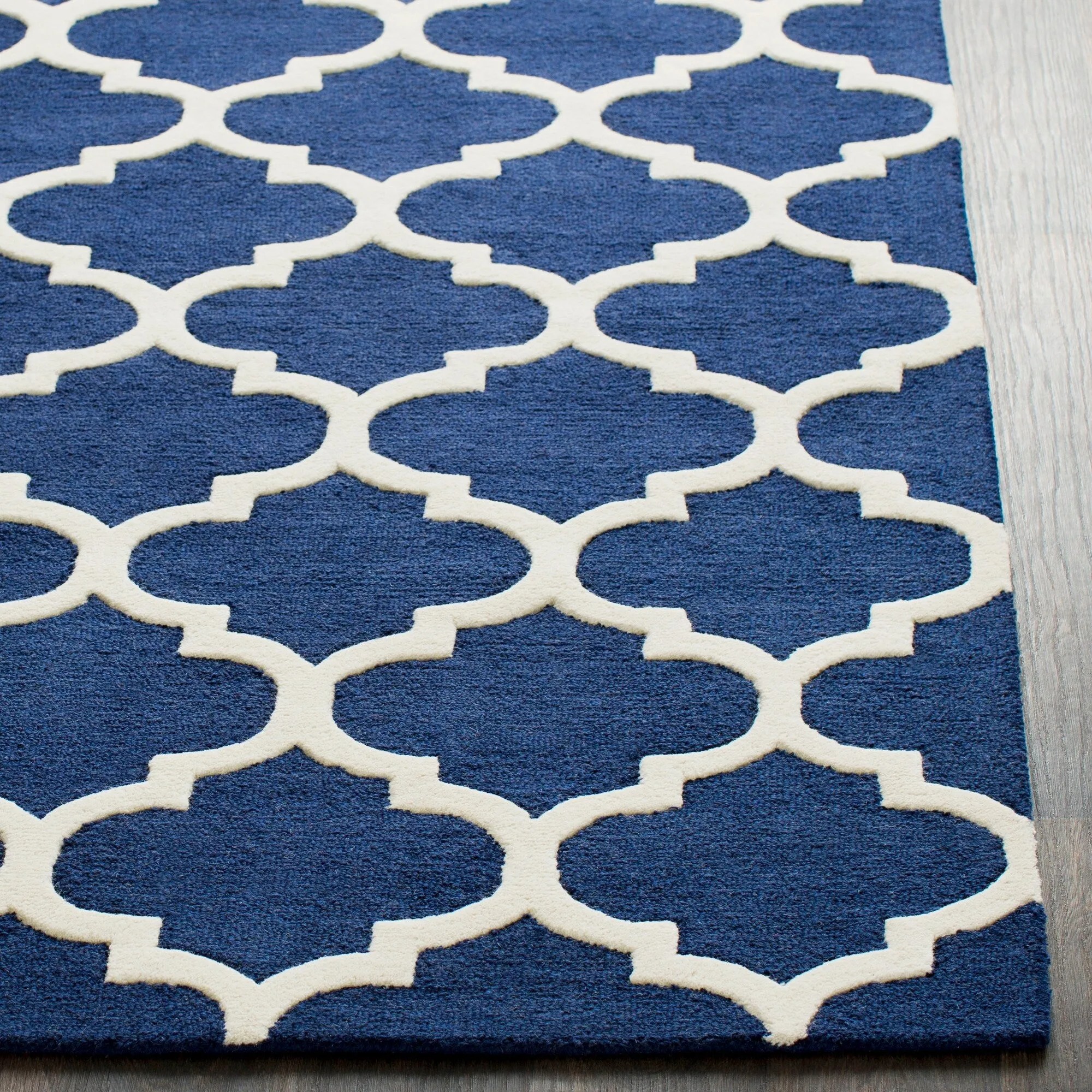 Hand-Tufted Fram Moroccan Trellis Wool Rug