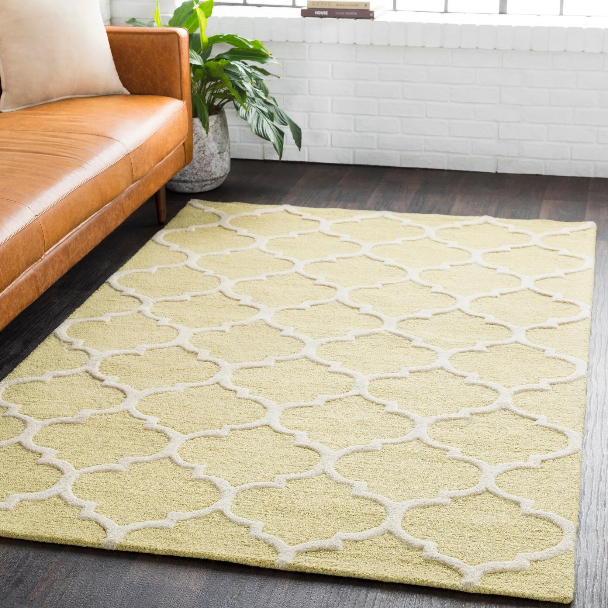 Hand-Tufted Fram Moroccan Trellis Wool Rug