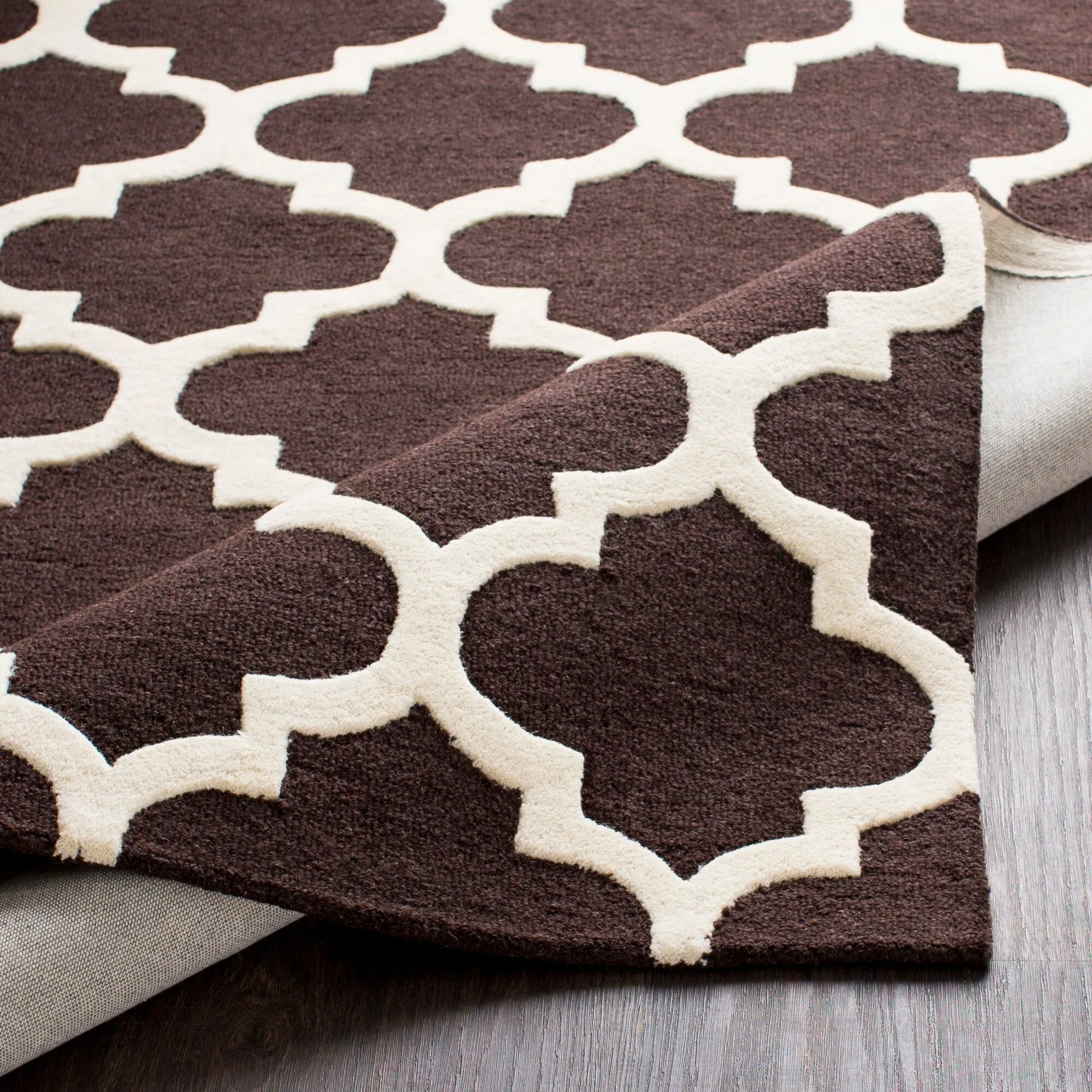 Hand-Tufted Fram Moroccan Trellis Wool Rug