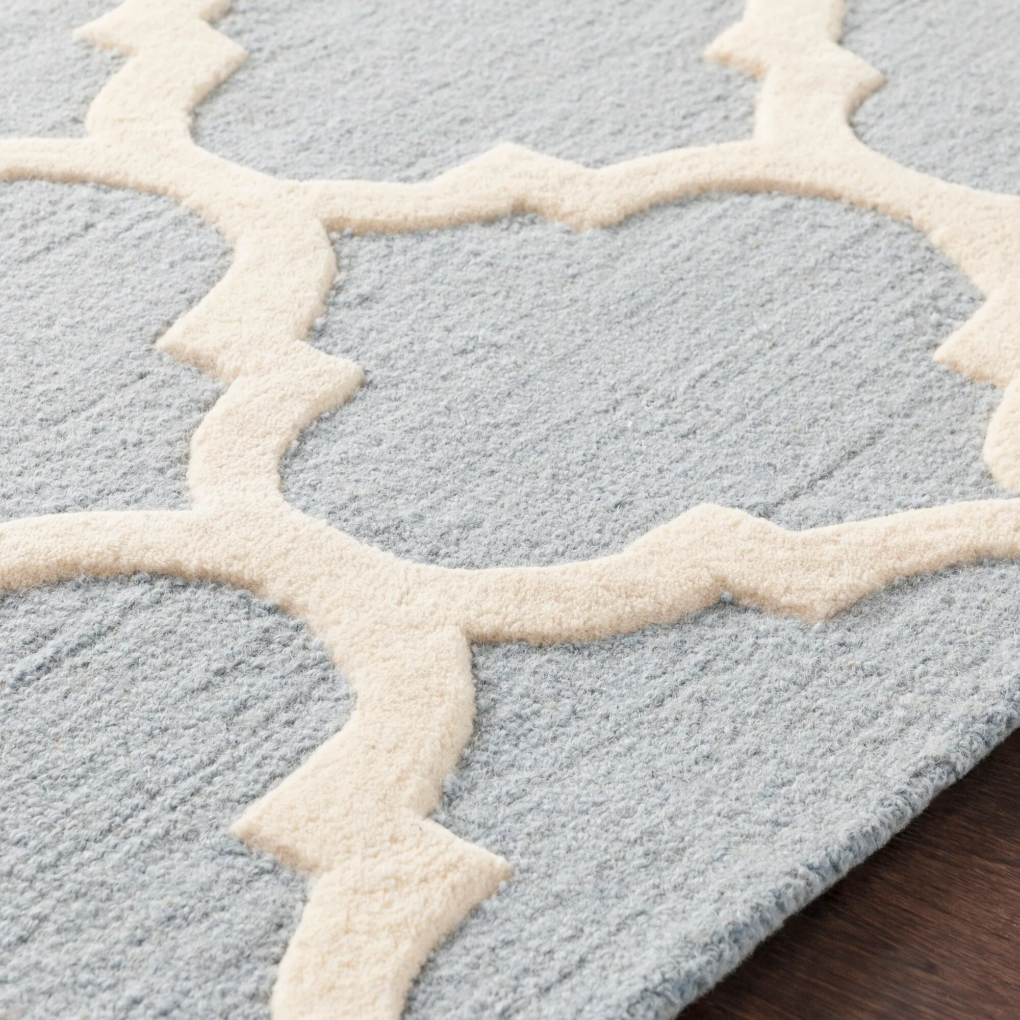 Hand-Tufted Fram Moroccan Trellis Wool Rug