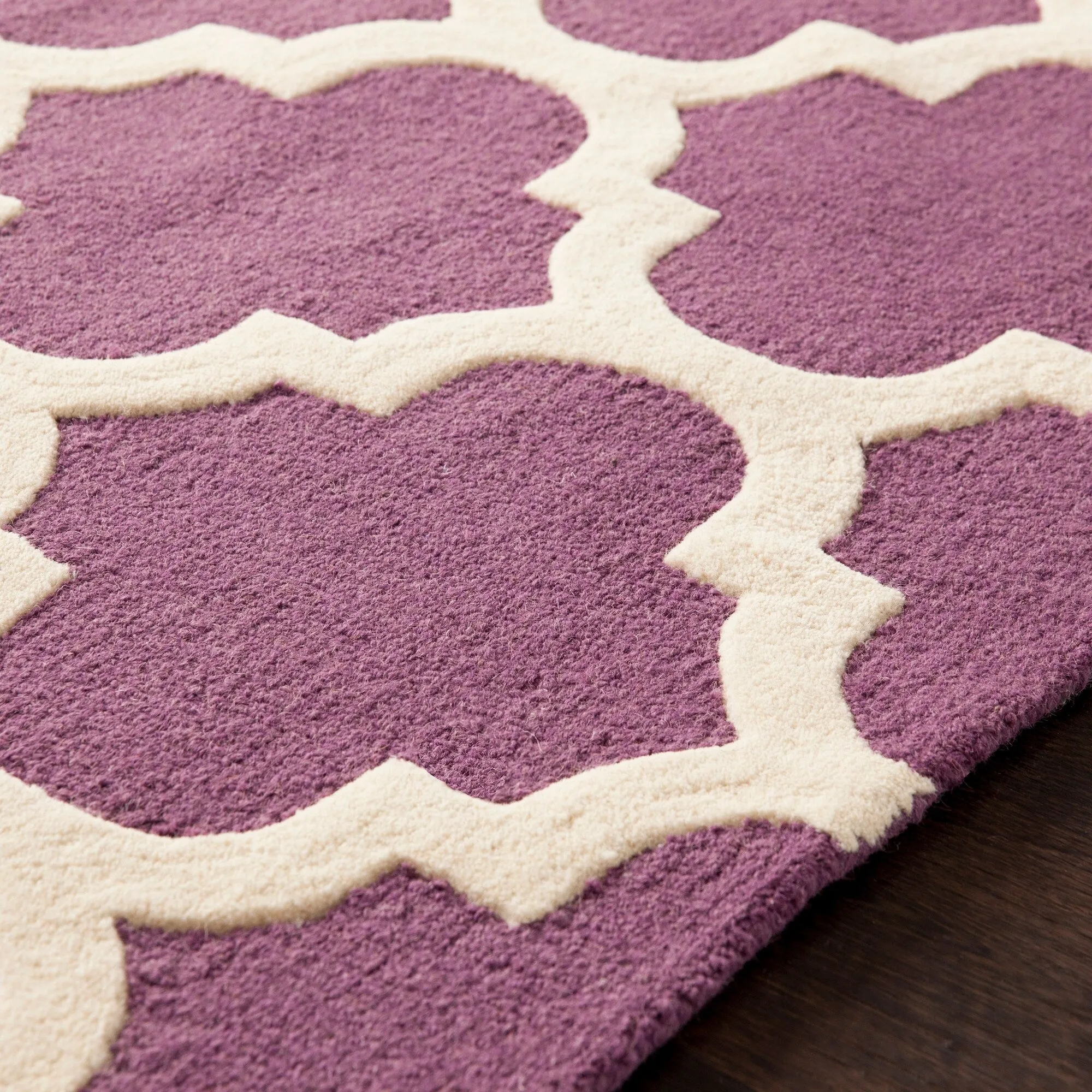 Hand-Tufted Fram Moroccan Trellis Wool Rug