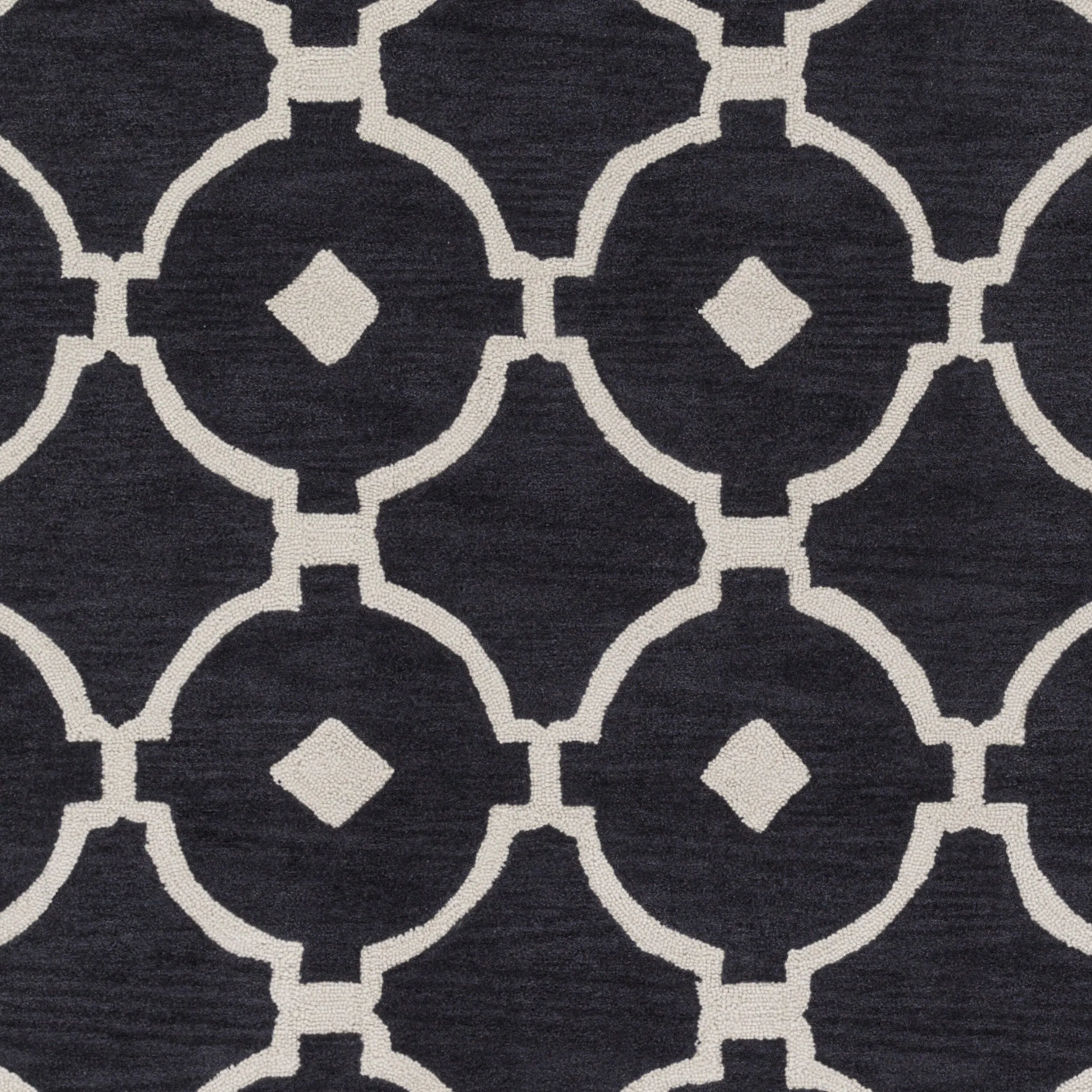 Hand-Tufted Grays Moroccan Trellis Rug