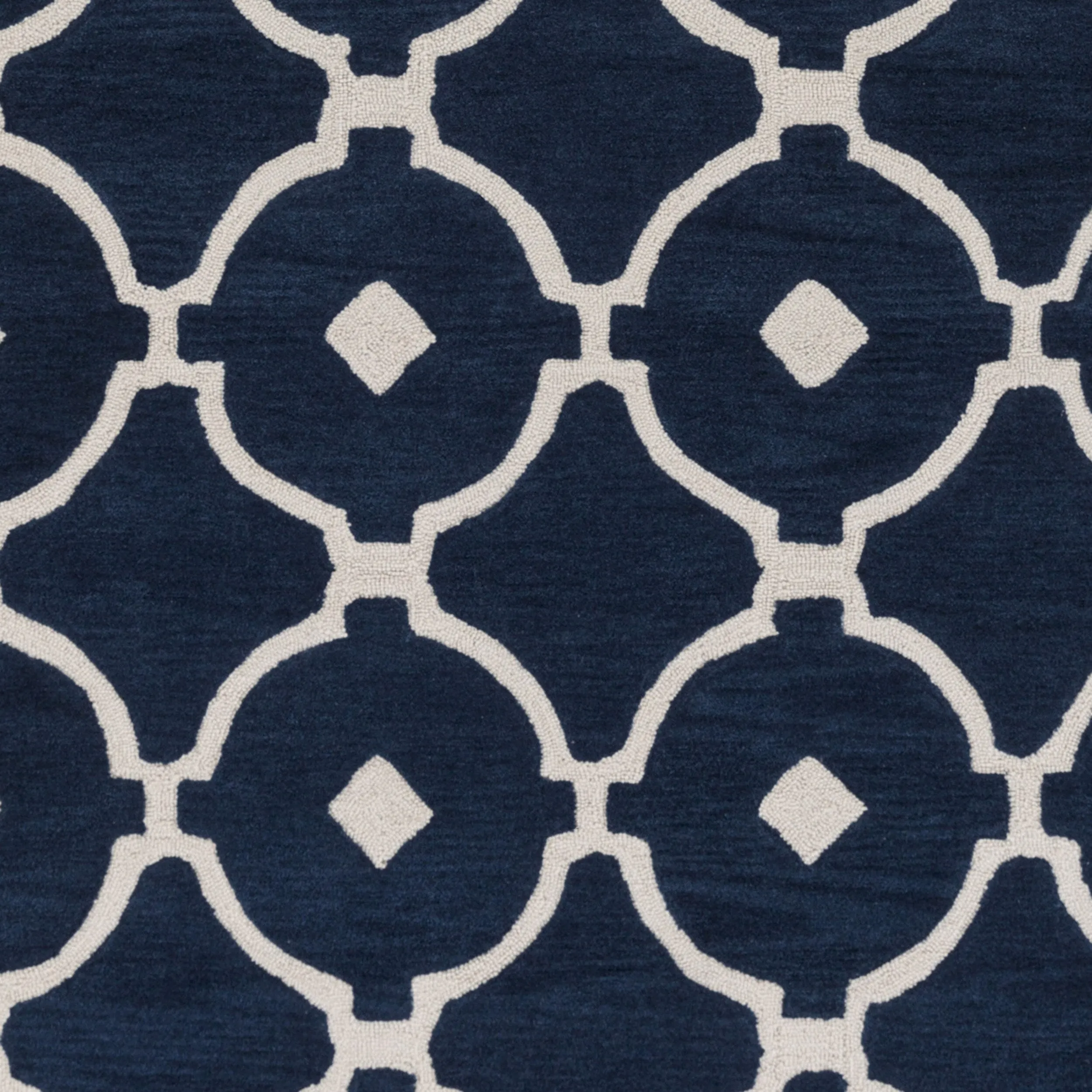 Hand-Tufted Grays Moroccan Trellis Rug