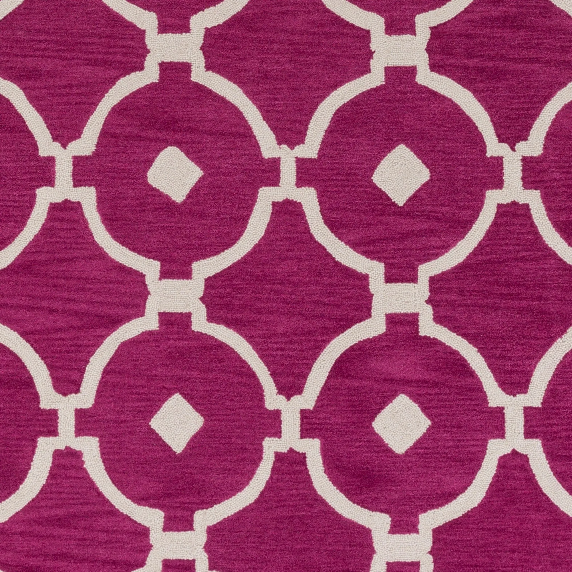 Hand-Tufted Grays Moroccan Trellis Rug