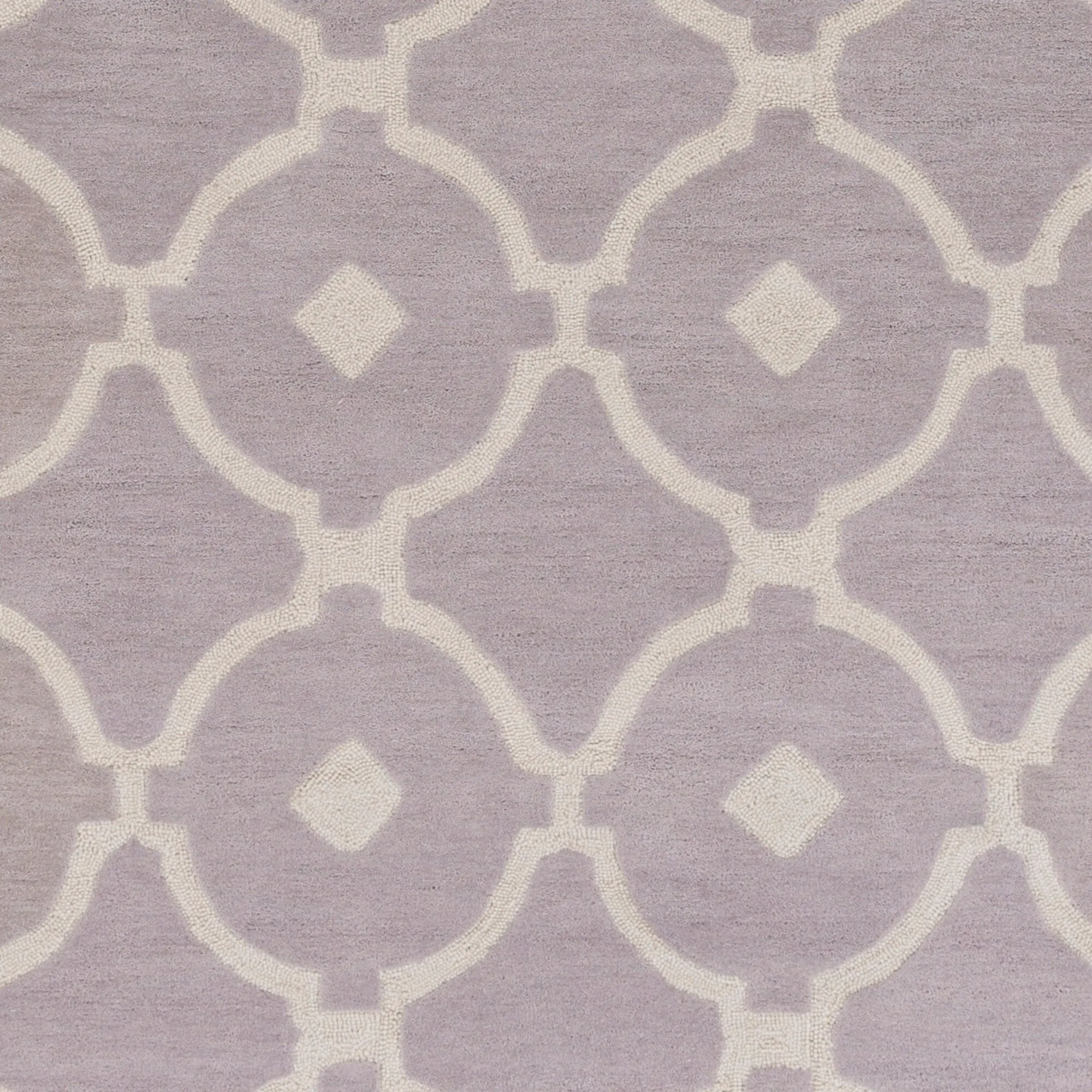 Hand-Tufted Grays Moroccan Trellis Rug
