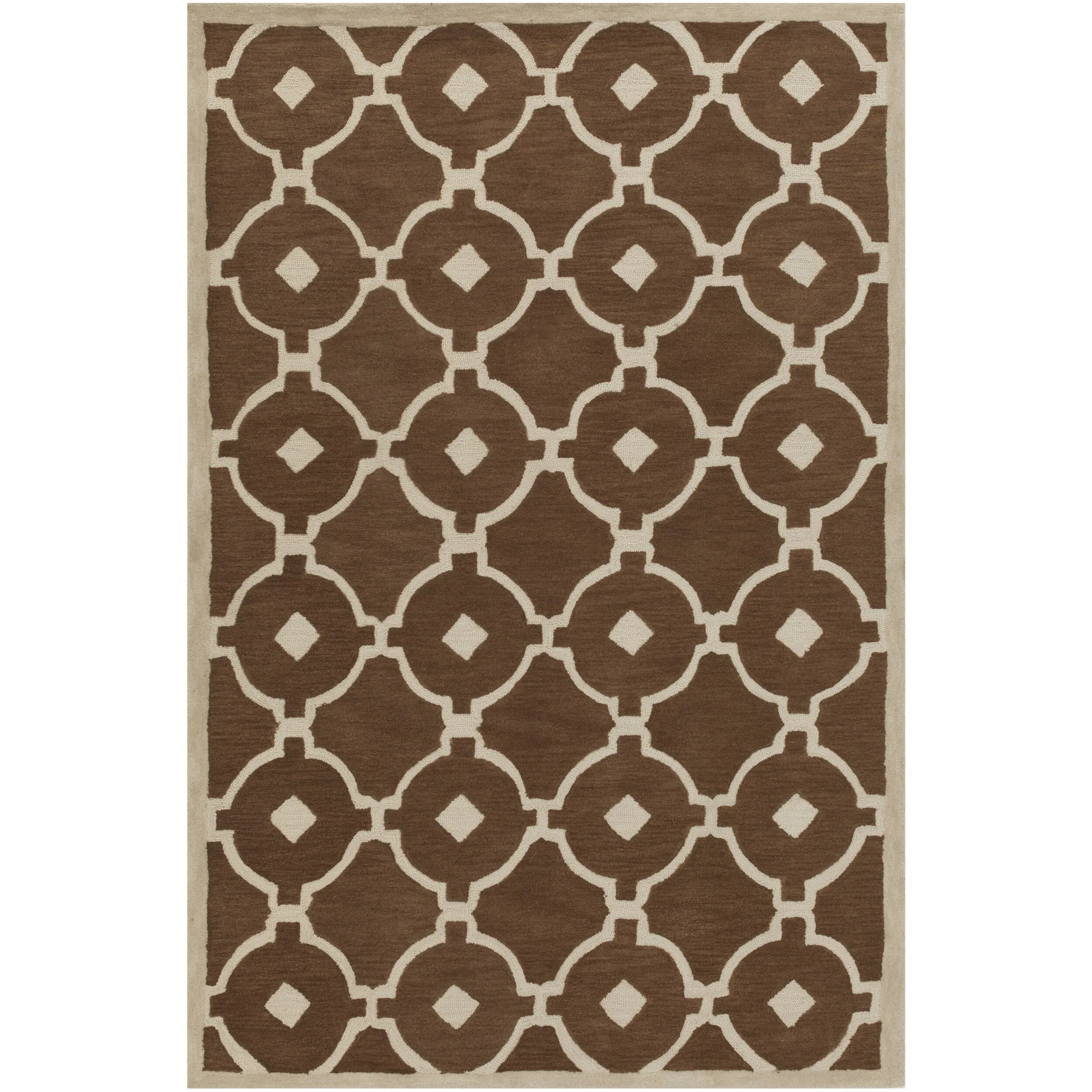 Hand-Tufted Grays Moroccan Trellis Rug