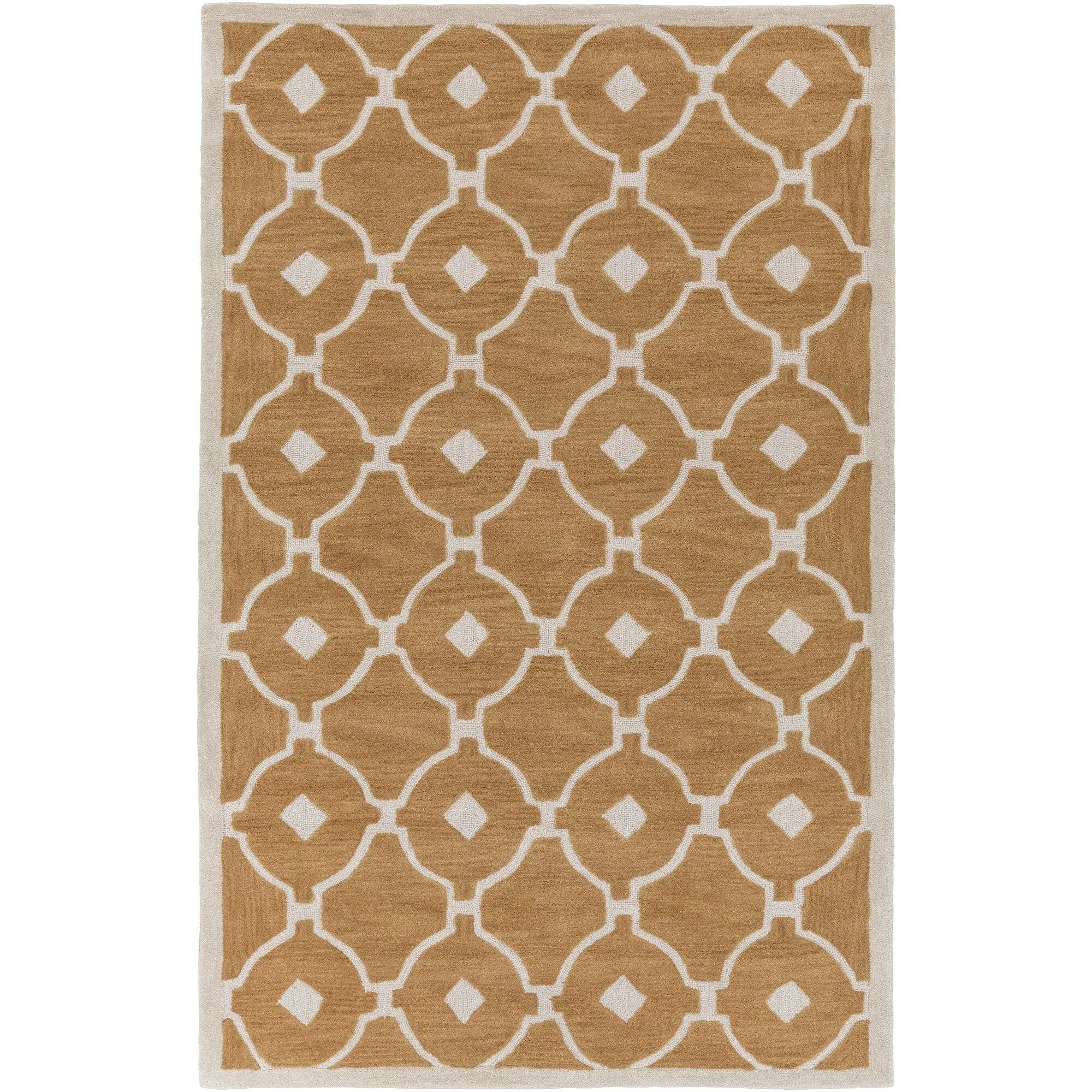 Hand-Tufted Grays Moroccan Trellis Rug