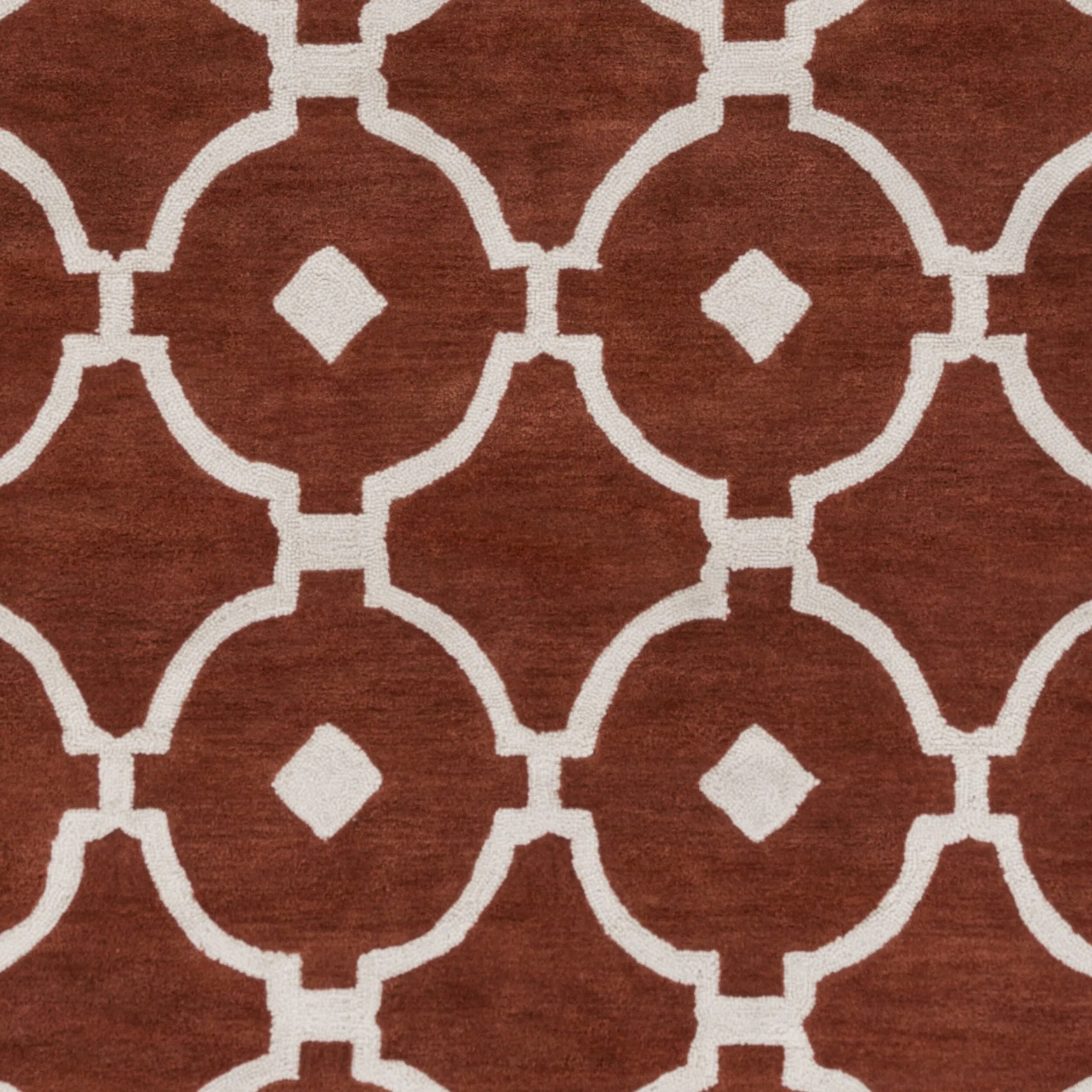 Hand-Tufted Grays Moroccan Trellis Rug