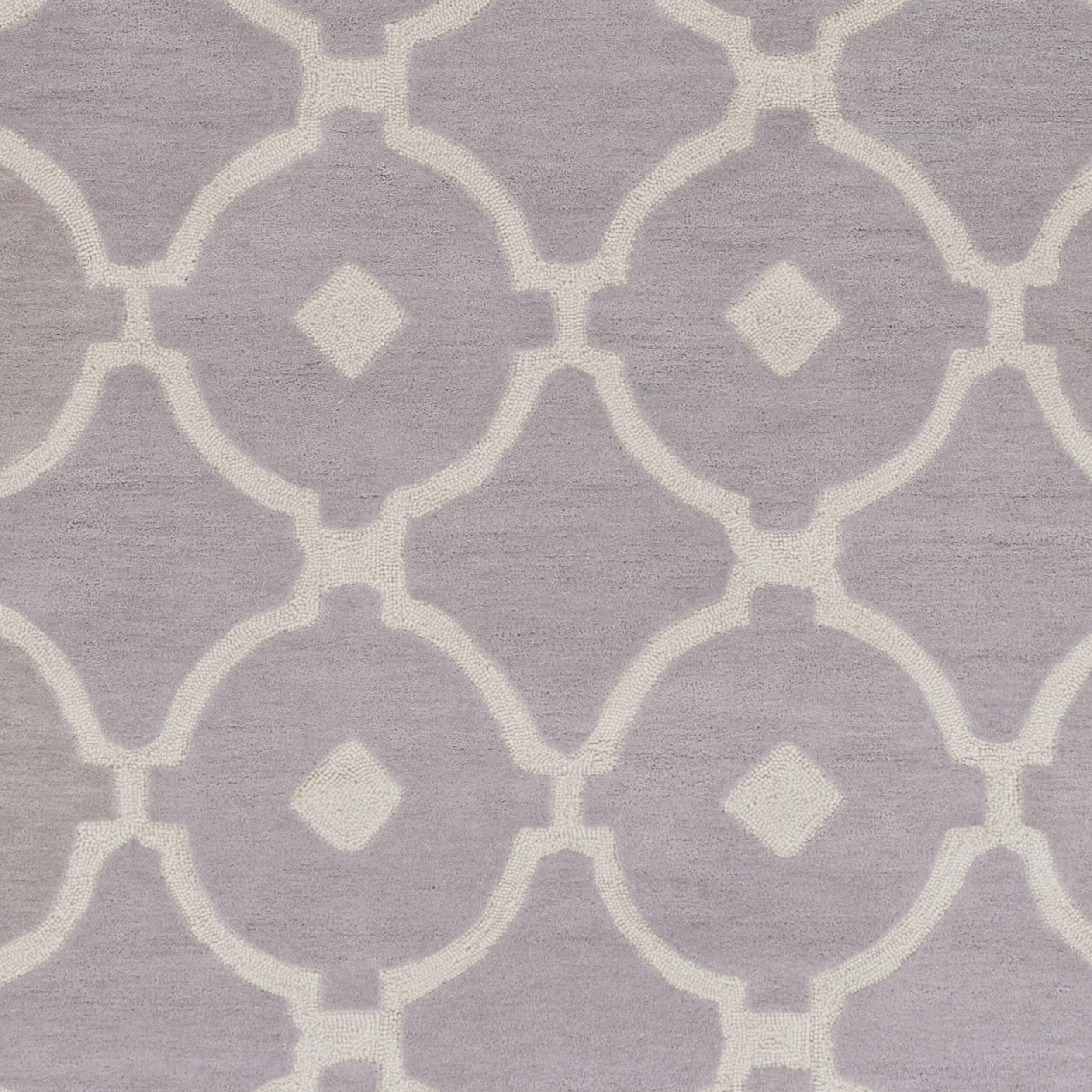 Hand-Tufted Grays Moroccan Trellis Rug