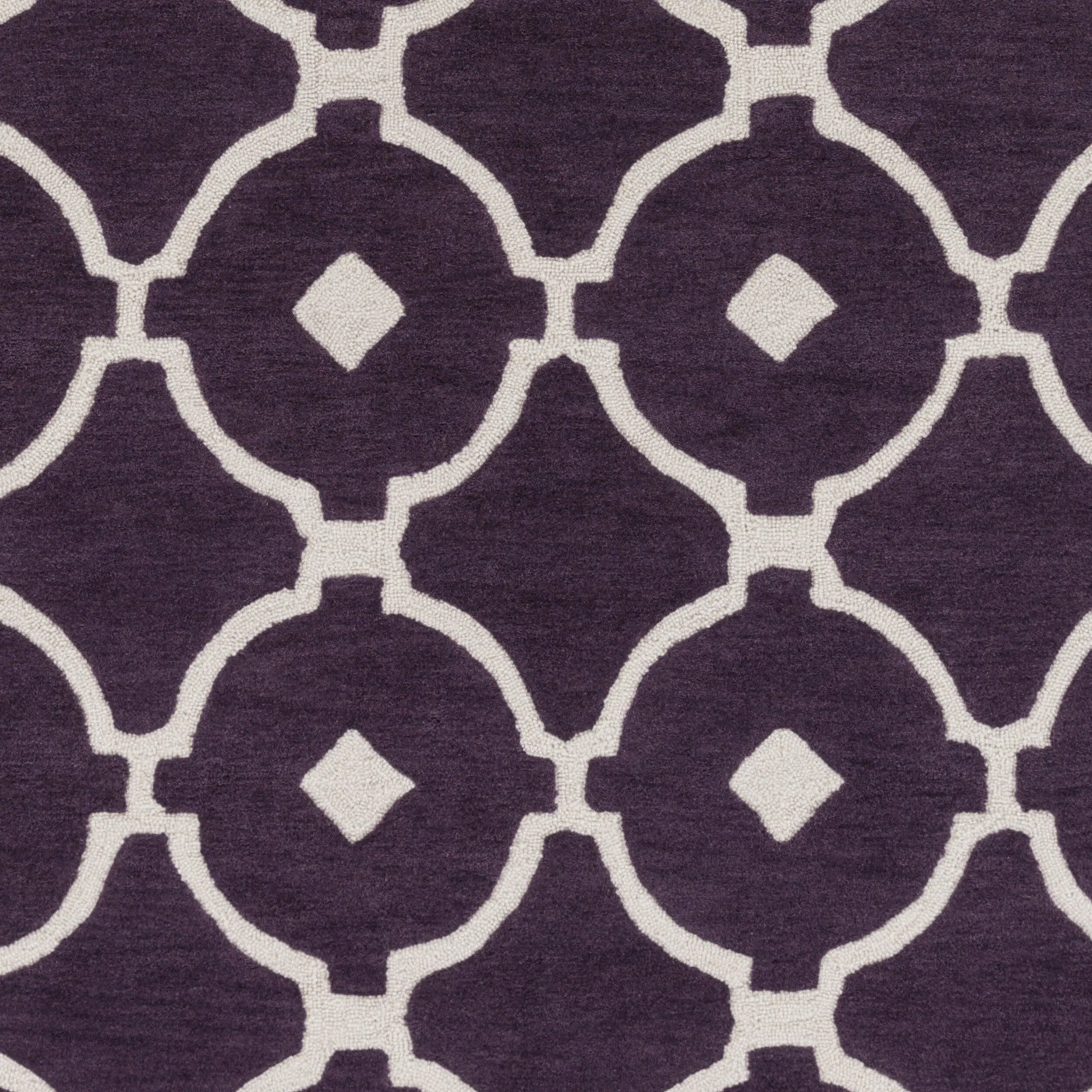 Hand-Tufted Grays Moroccan Trellis Rug