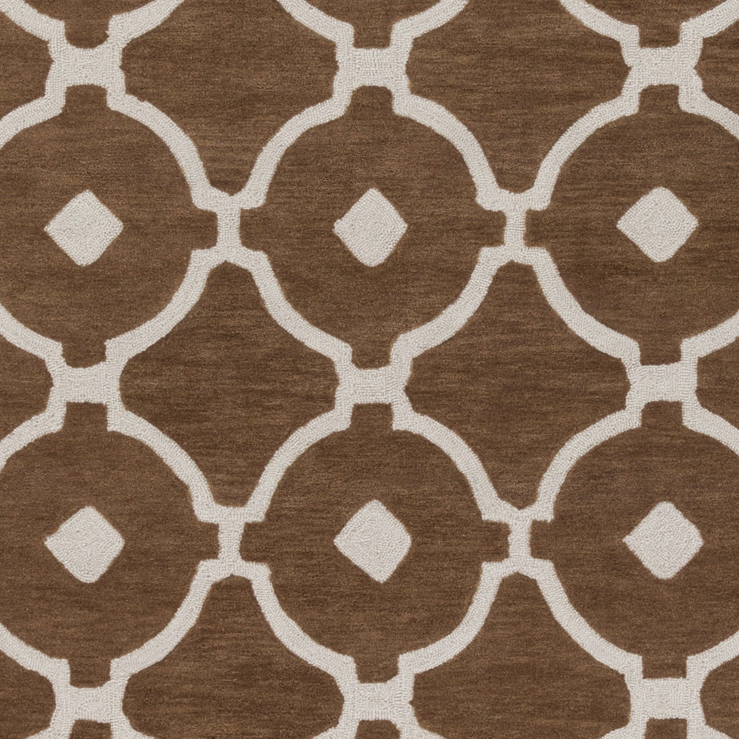 Hand-Tufted Grays Moroccan Trellis Rug