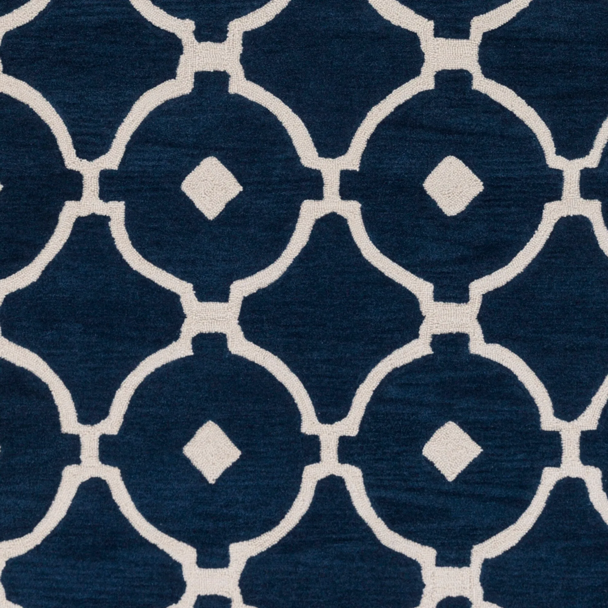 Hand-Tufted Grays Moroccan Trellis Rug