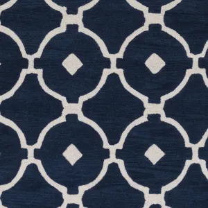 Hand-Tufted Grays Moroccan Trellis Rug