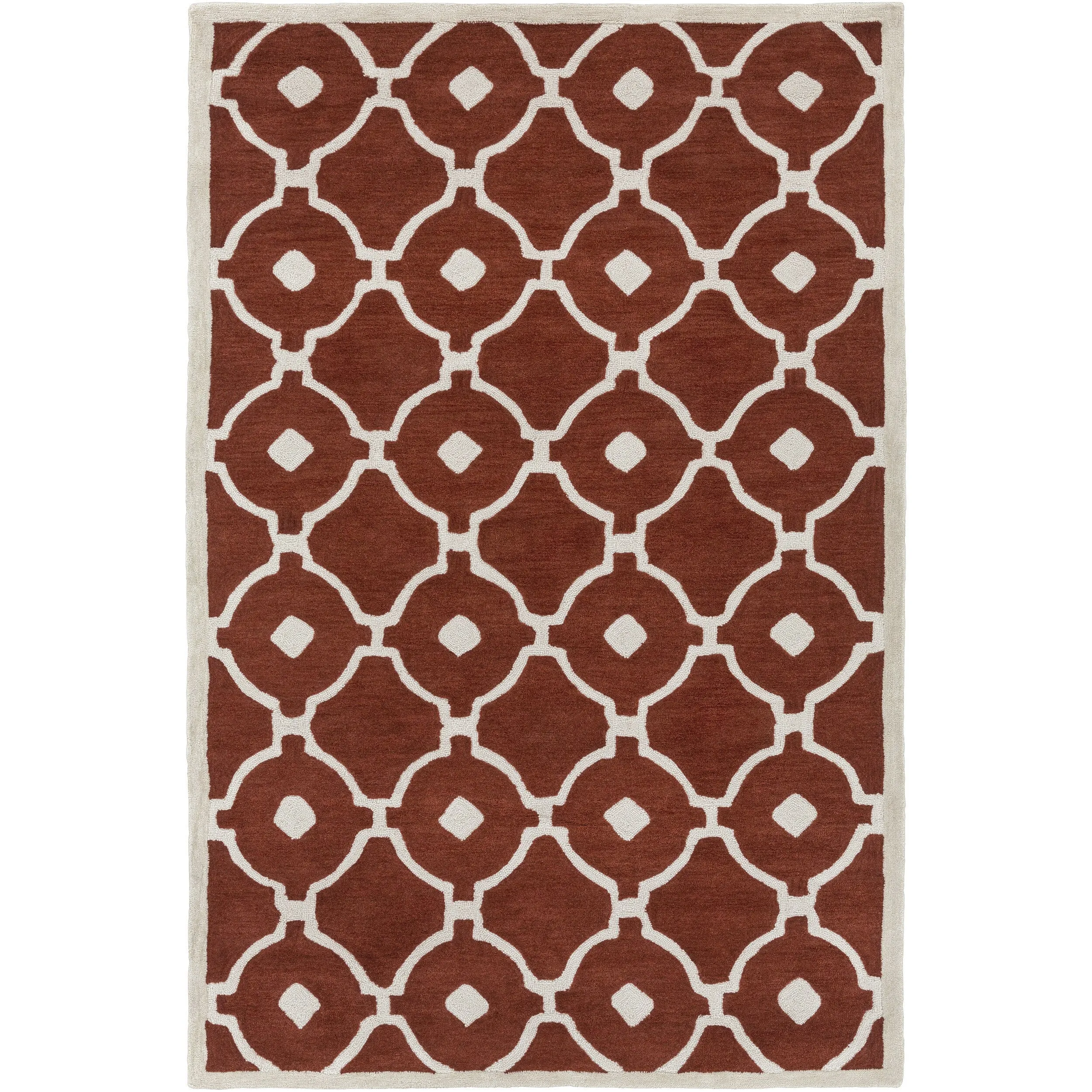 Hand-Tufted Grays Moroccan Trellis Rug