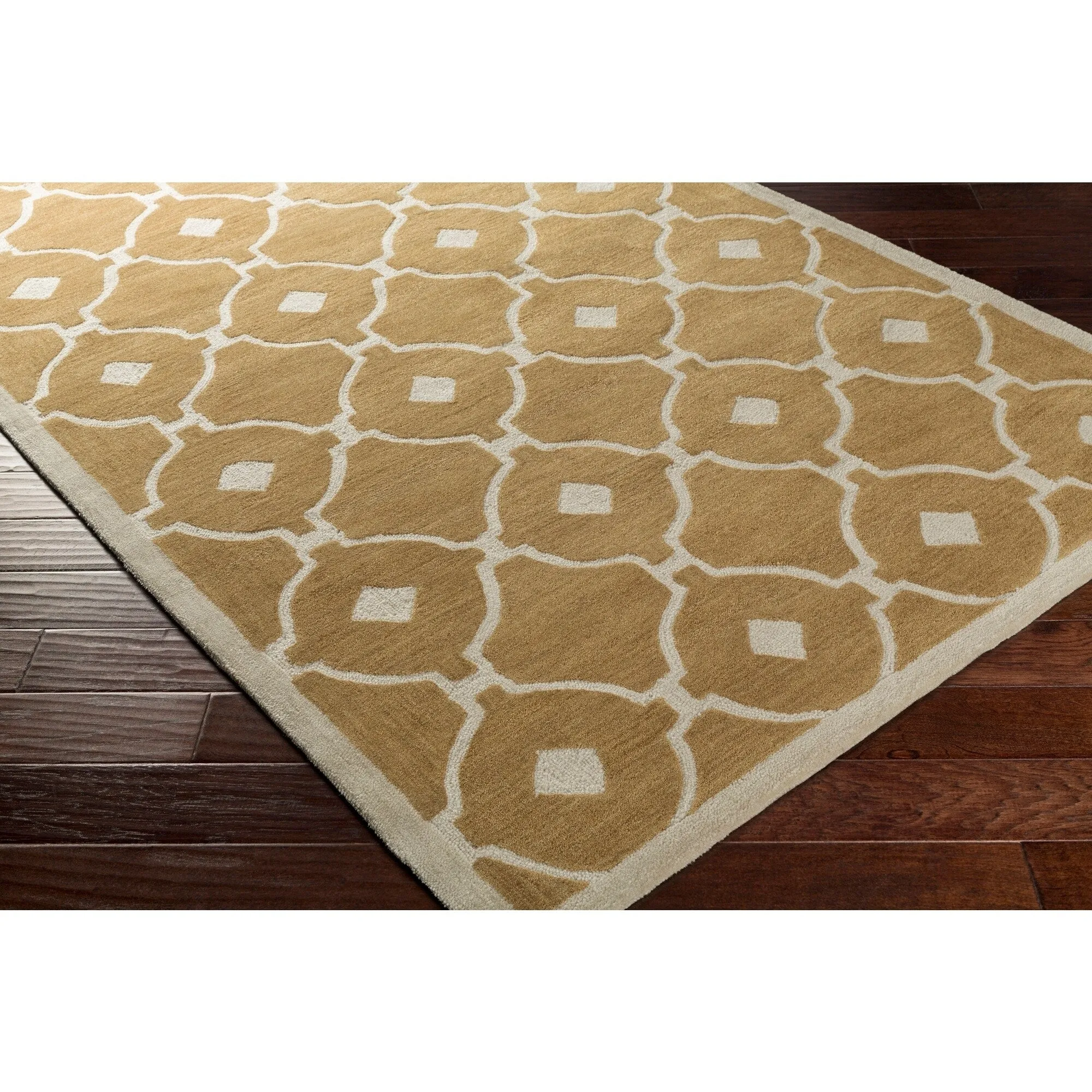 Hand-Tufted Grays Moroccan Trellis Rug