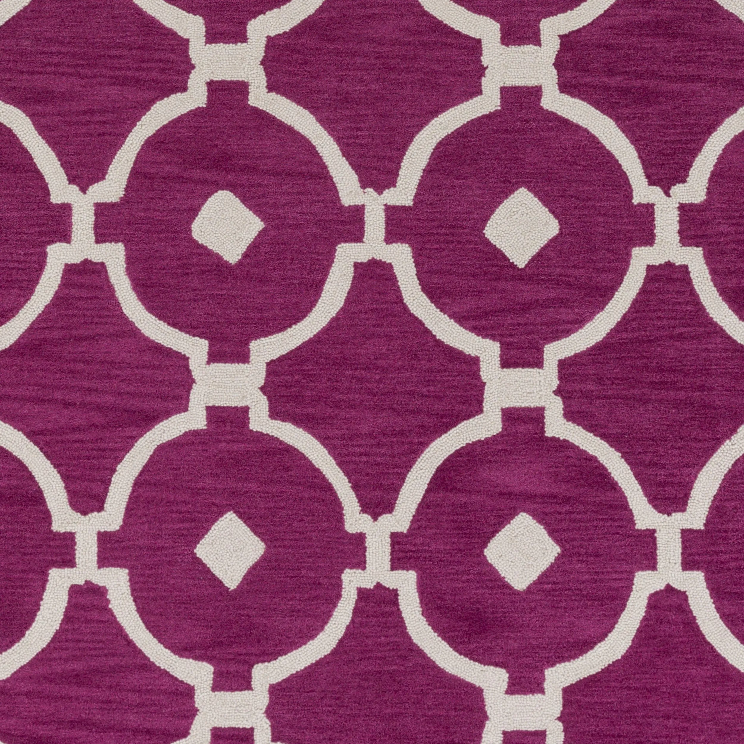Hand-Tufted Grays Moroccan Trellis Rug