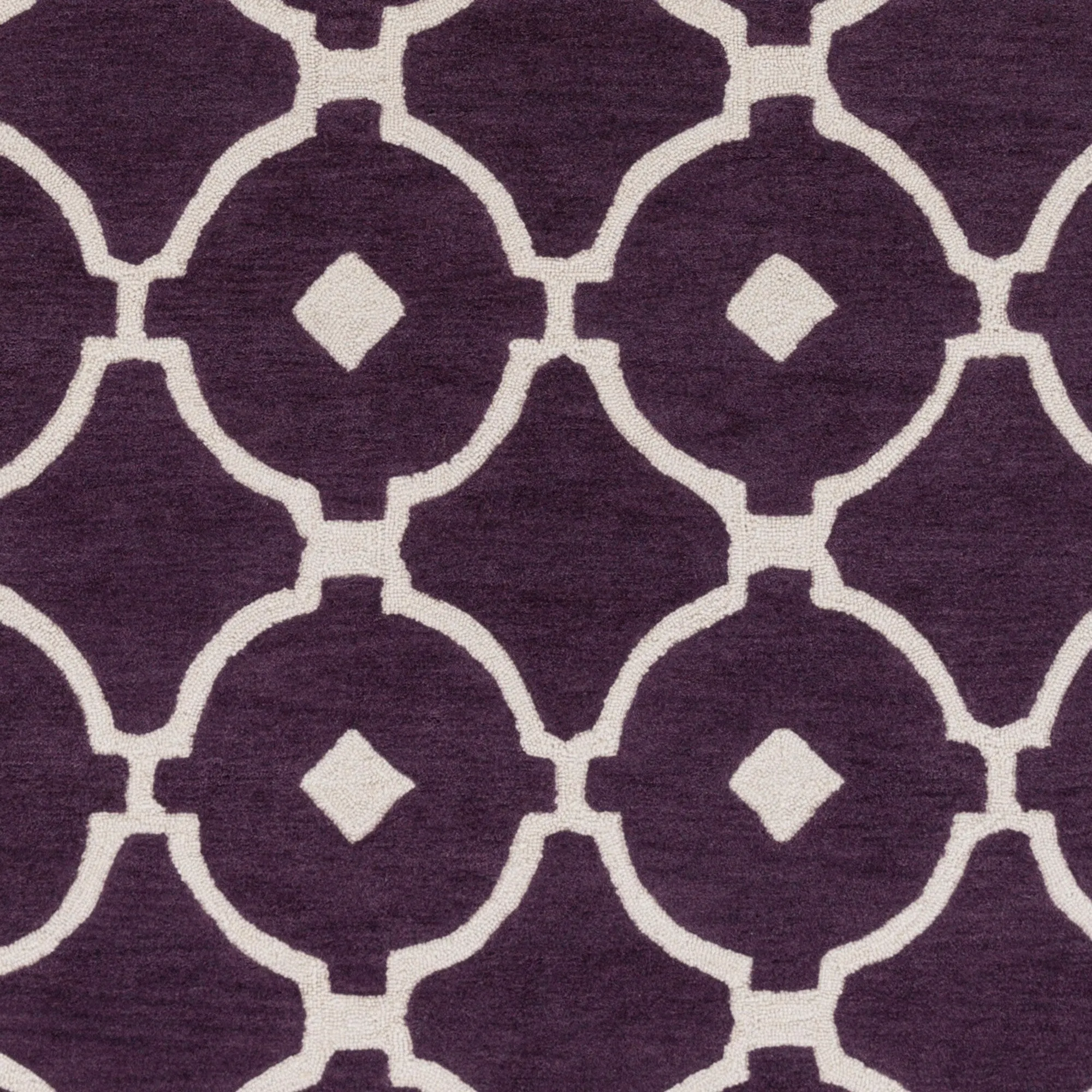 Hand-Tufted Grays Moroccan Trellis Rug