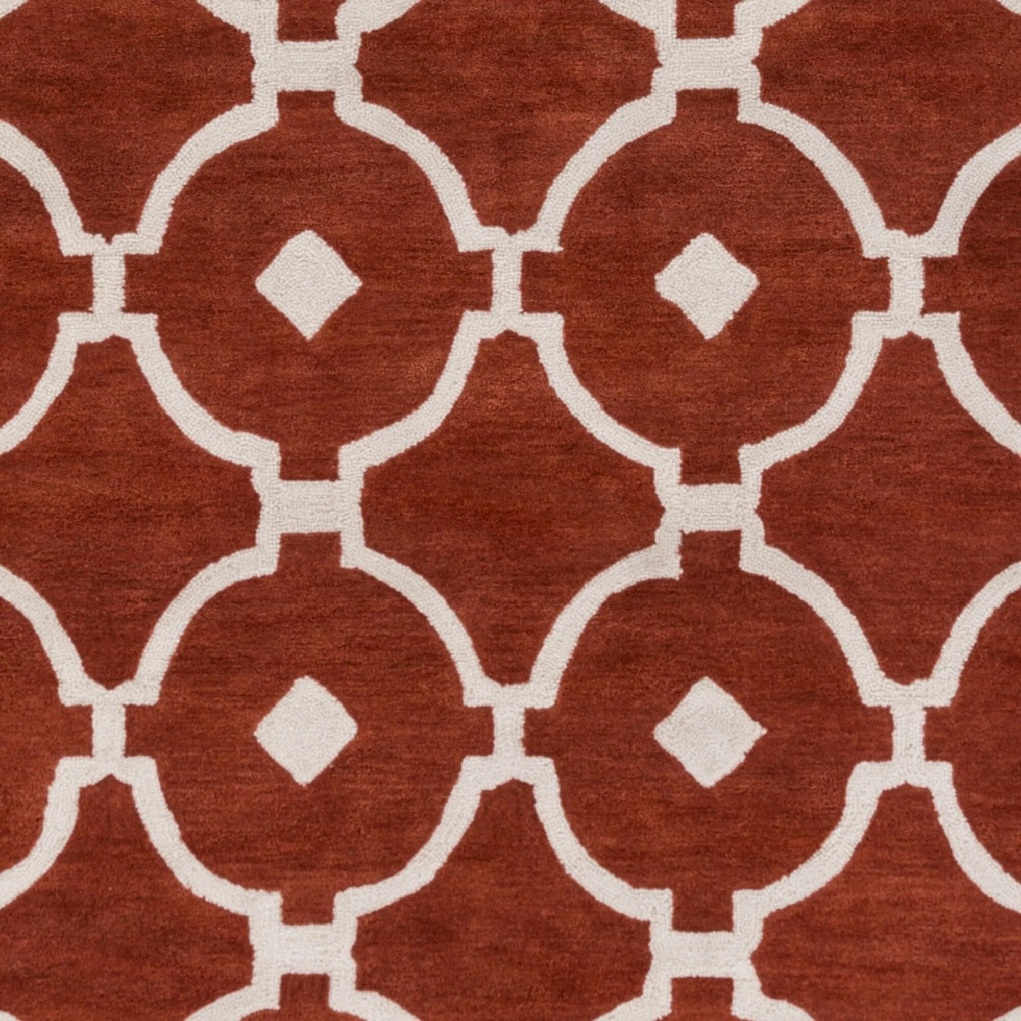 Hand-Tufted Grays Moroccan Trellis Rug