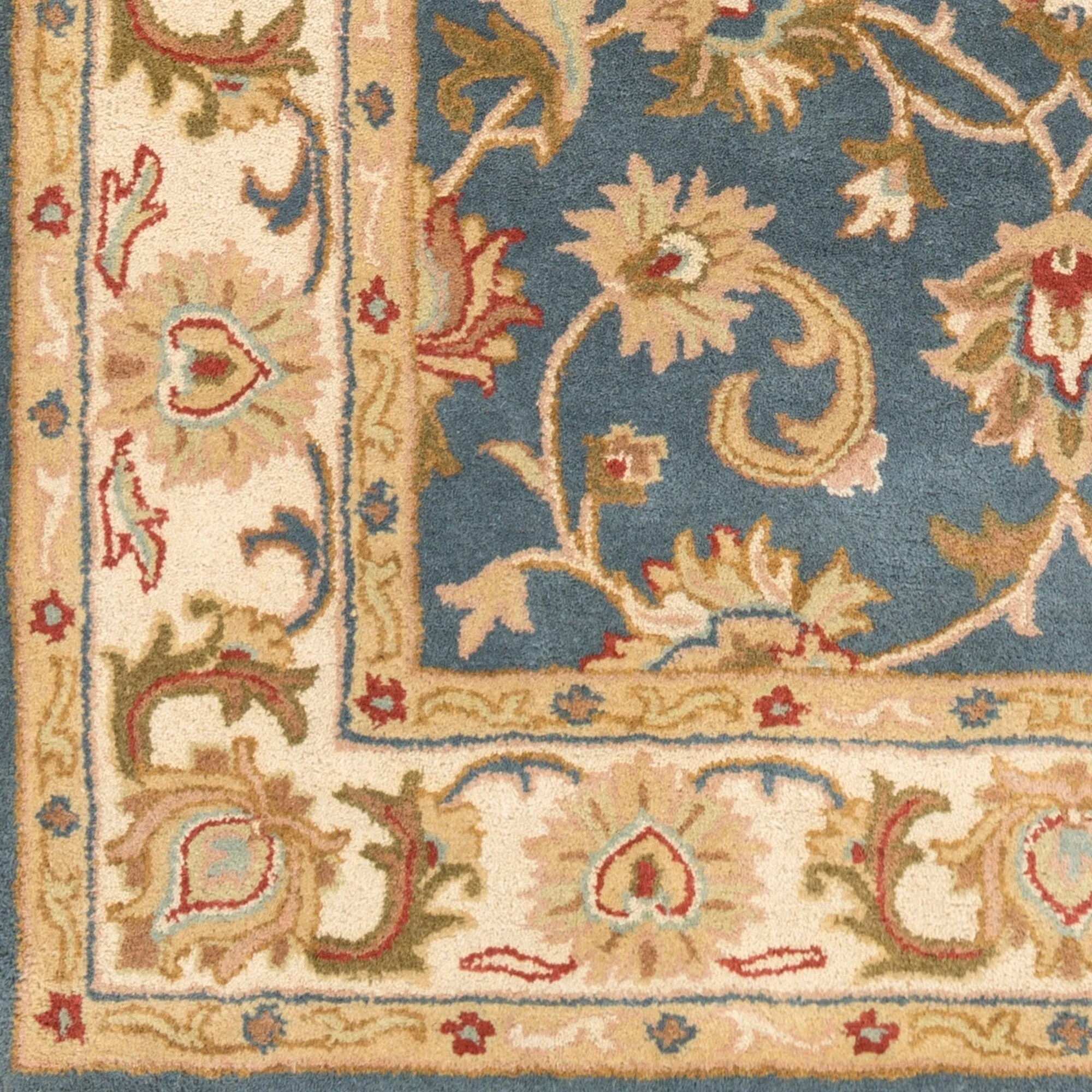 Hand-Tufted Tabitha Traditonal Bordered Wool Rug
