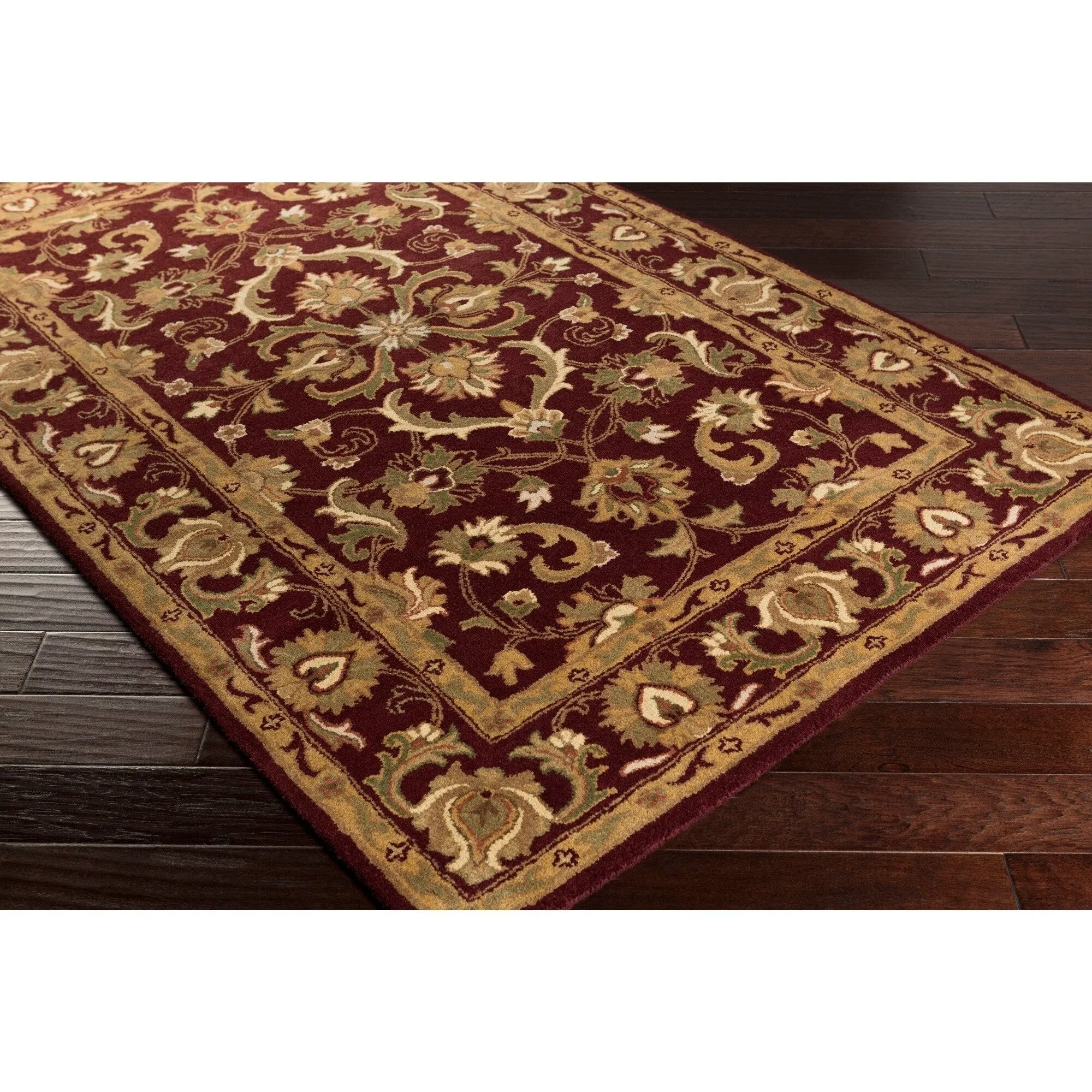 Hand-Tufted Tabitha Traditonal Bordered Wool Rug